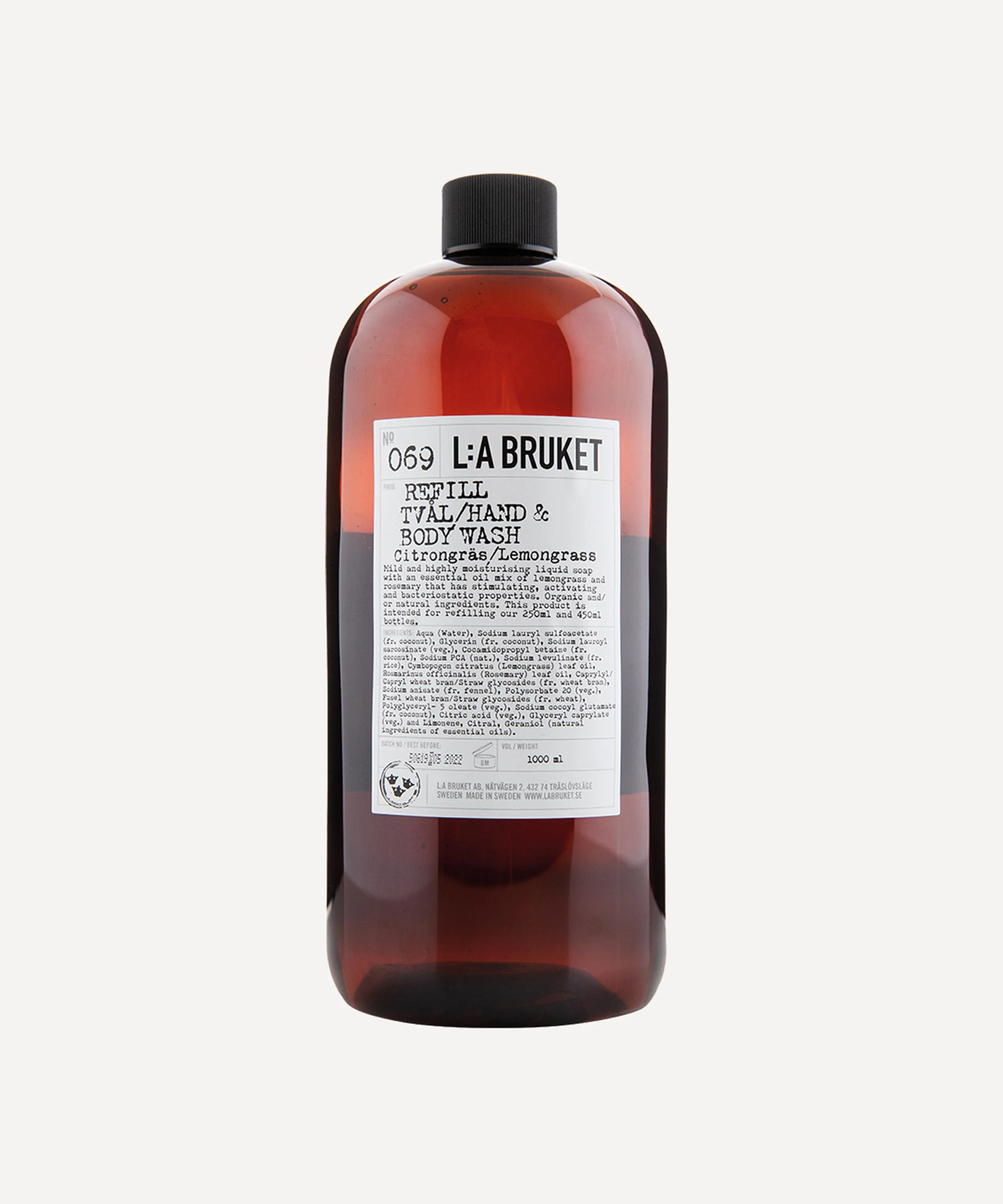 069 Lemongrass Hand and Body Wash Refill 1L - 1