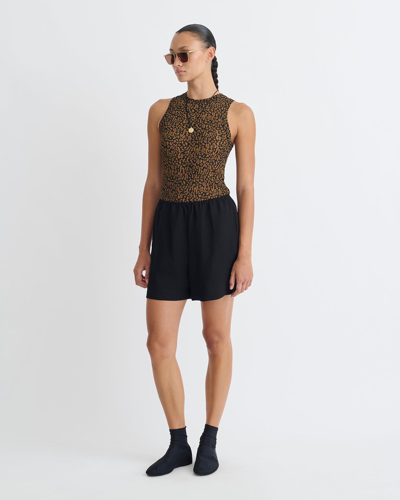 Nanushka Tech Linen Belted Shorts outlook