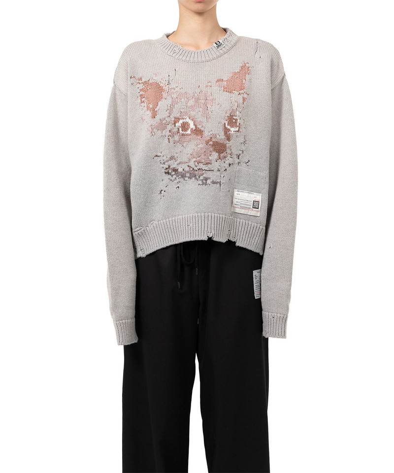 Cat Jacquard Knit Sweater 9