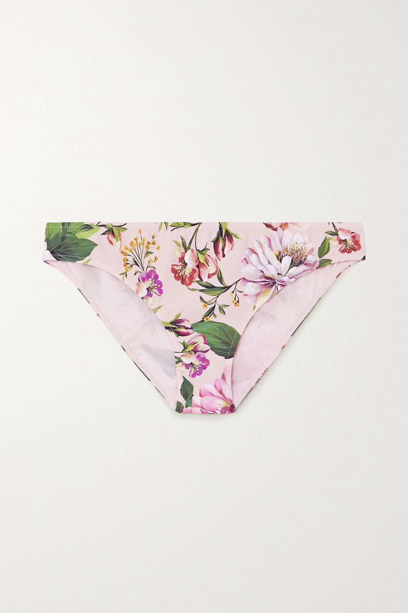 Embellished floral-print bikini briefs - 1