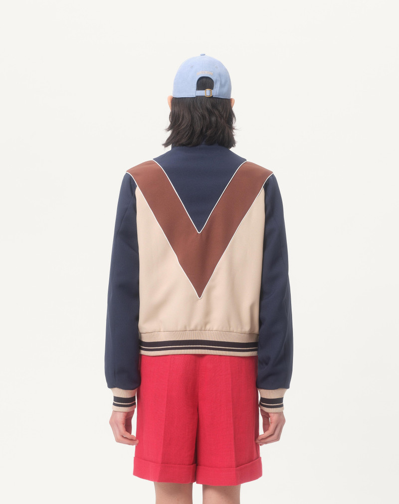 NYLON SWEATSHIRT WITH ZIPPER AND VLOGO PATCH 7