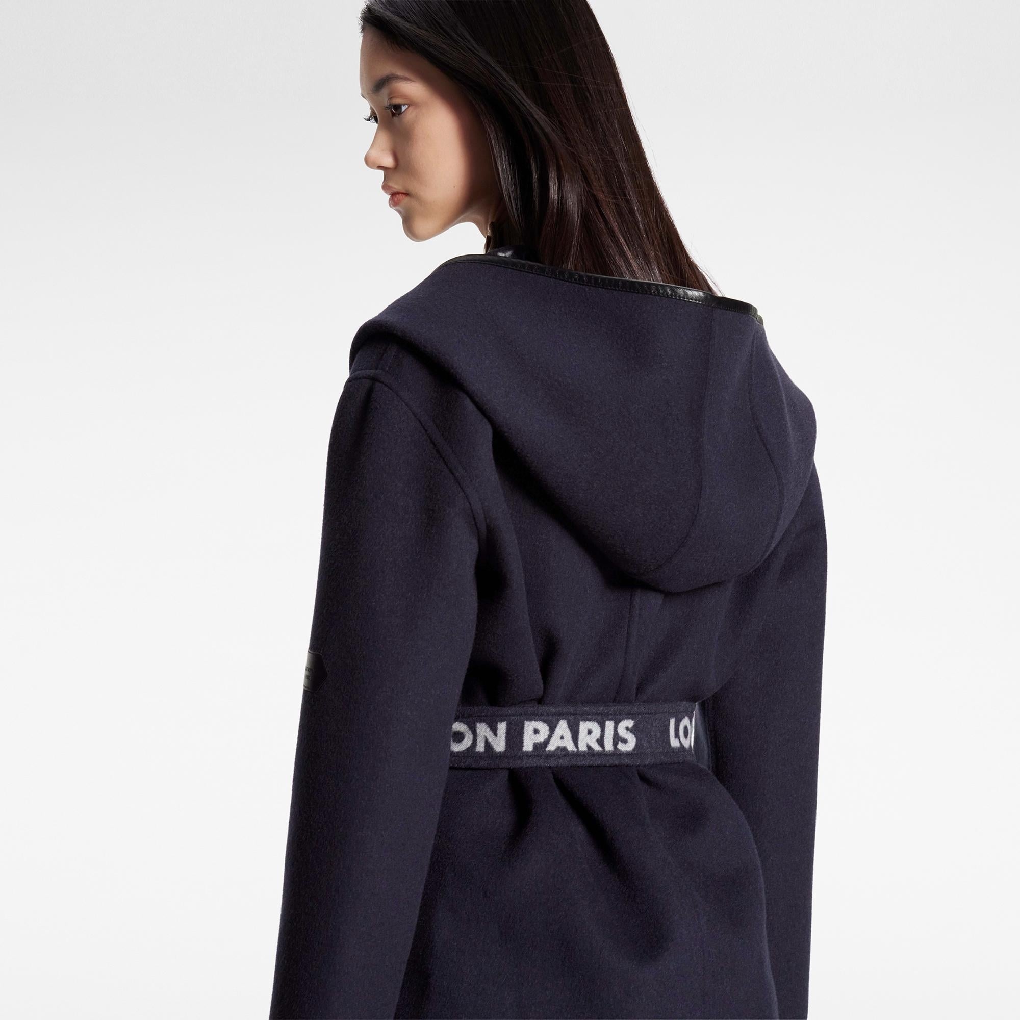 Signature Double Face Hooded Wrap Coat - 5