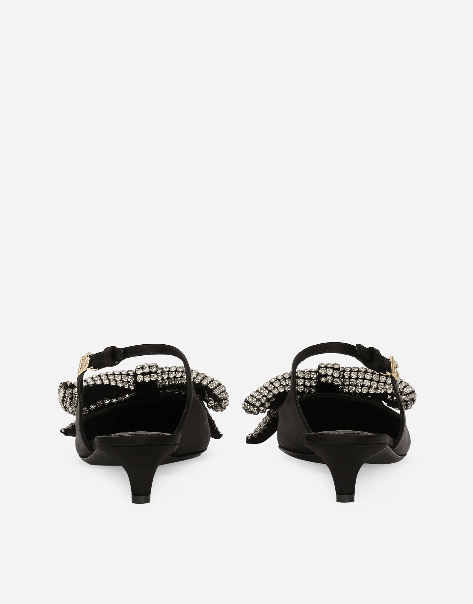 Satin slingbacks with rhinestone embellishment - 3