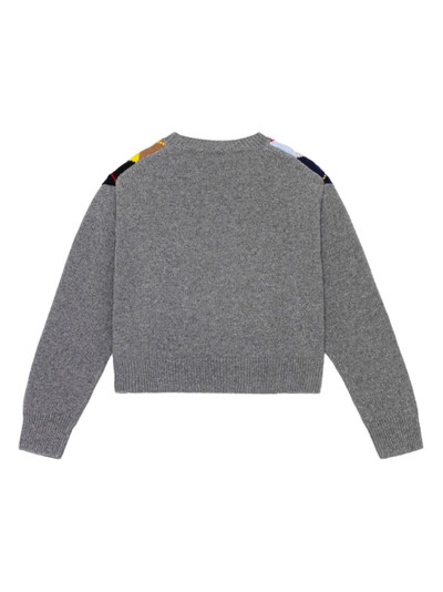 GANNI diamond-pattern knitted jumper outlook