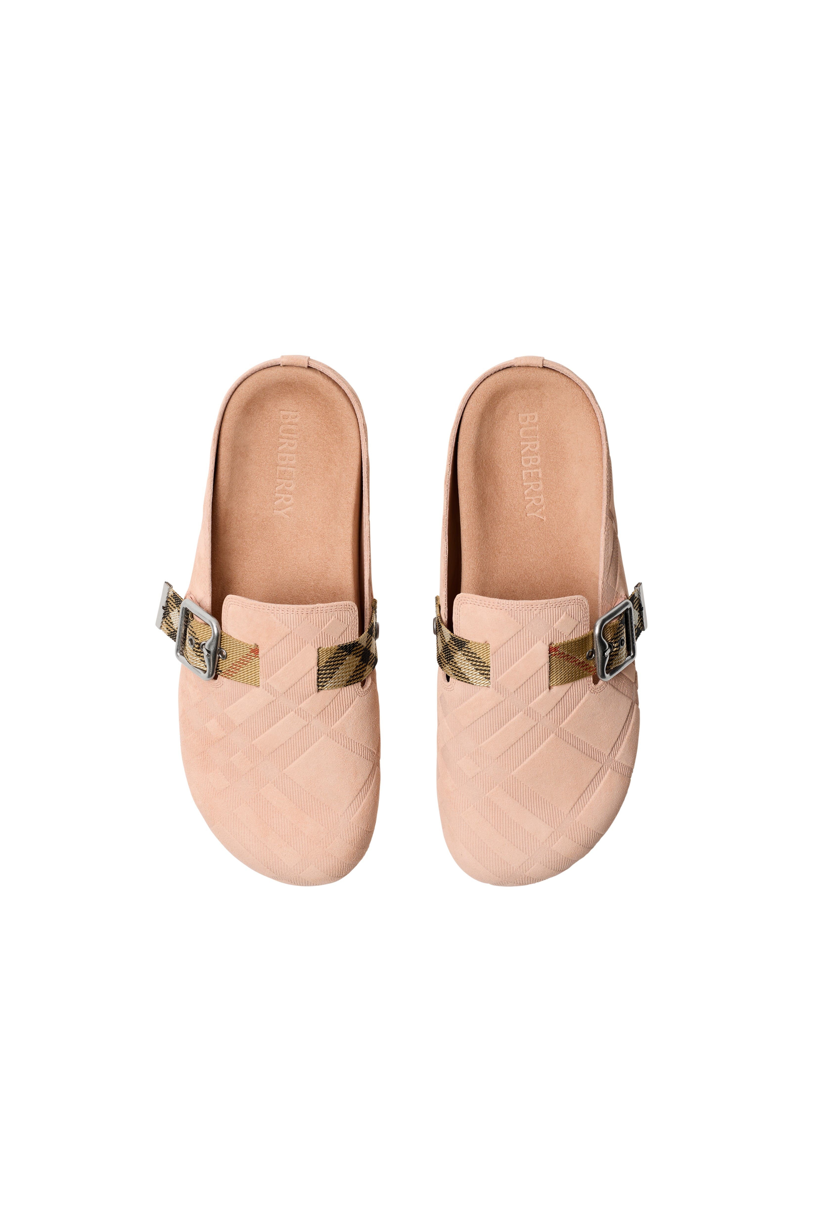 burberry Check Suede Urchin Clogs in Flora at Nordstrom - 5