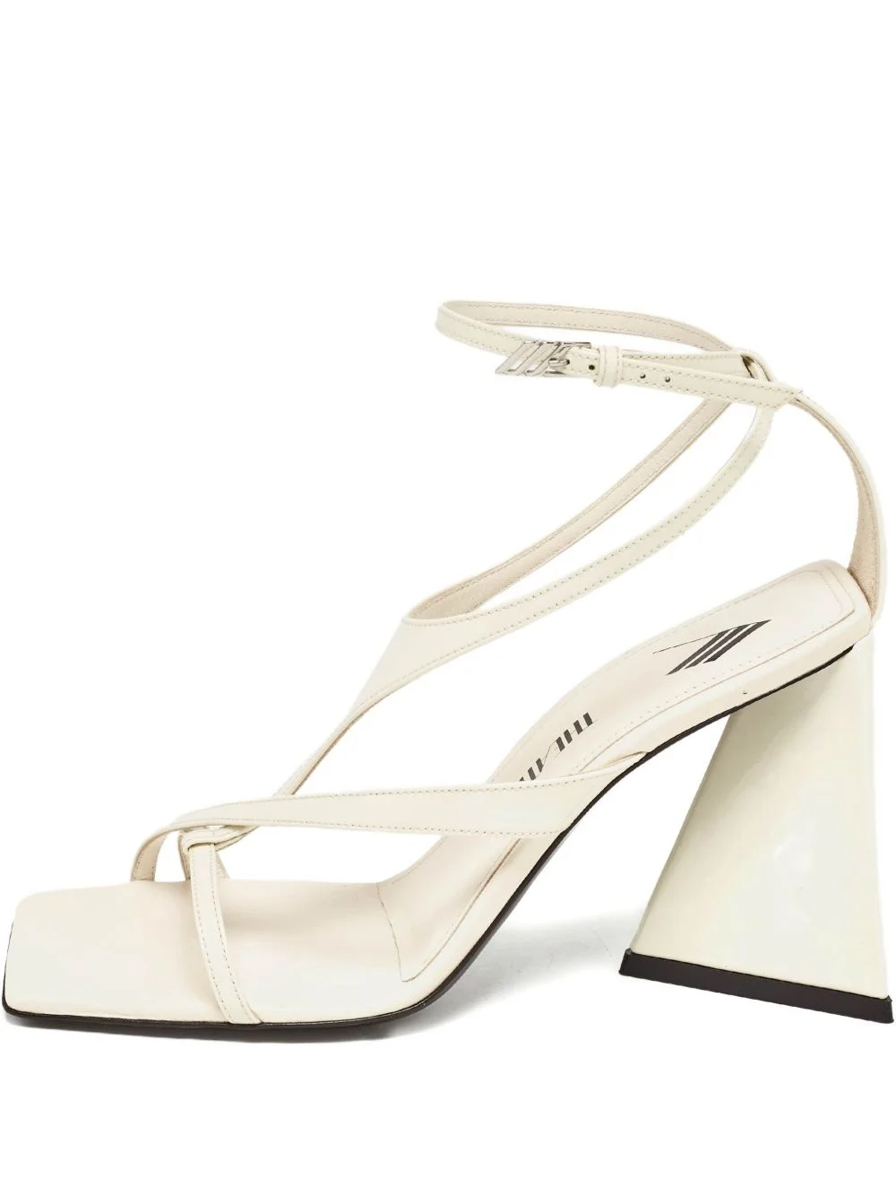 square-toe heeled sandals - 1