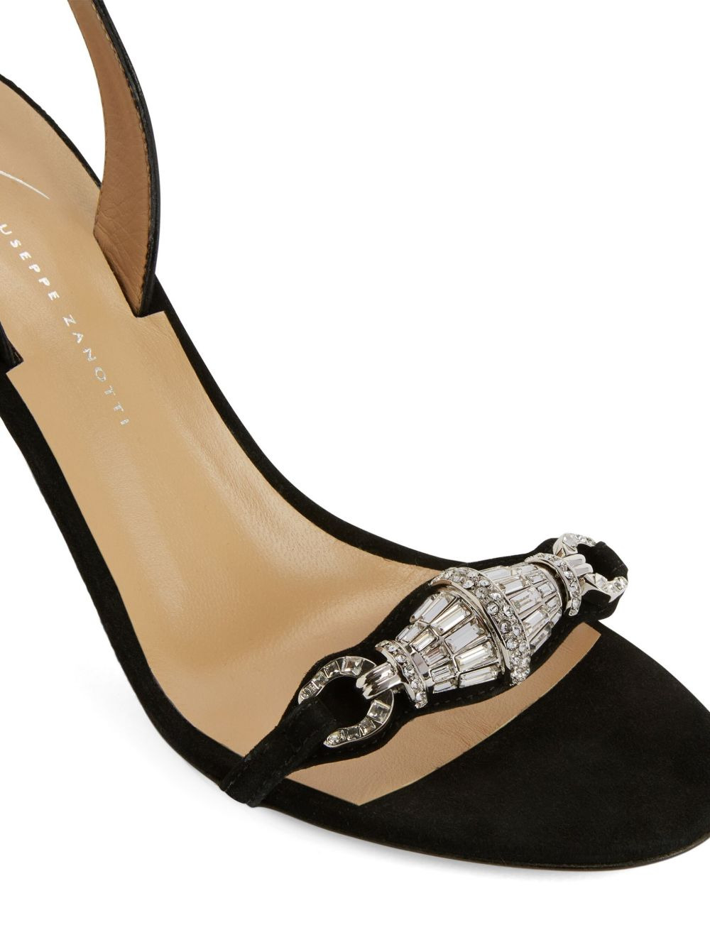 Thais crystal-embellished suede sandals - 4