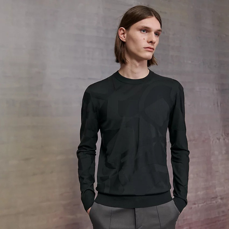 "Jeux de points minimal compact" crewneck sweater 1