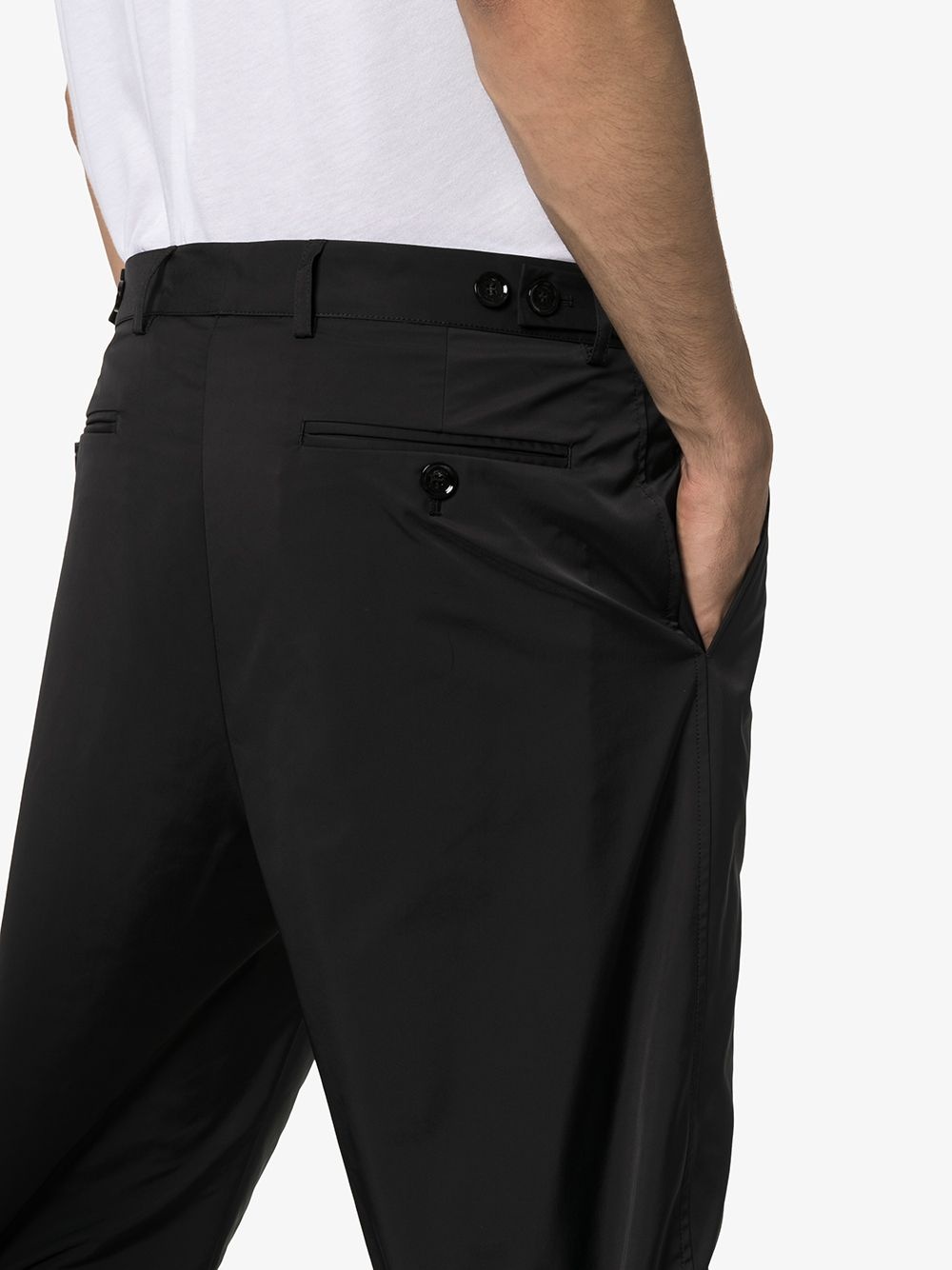pleated straight leg trousers - 5