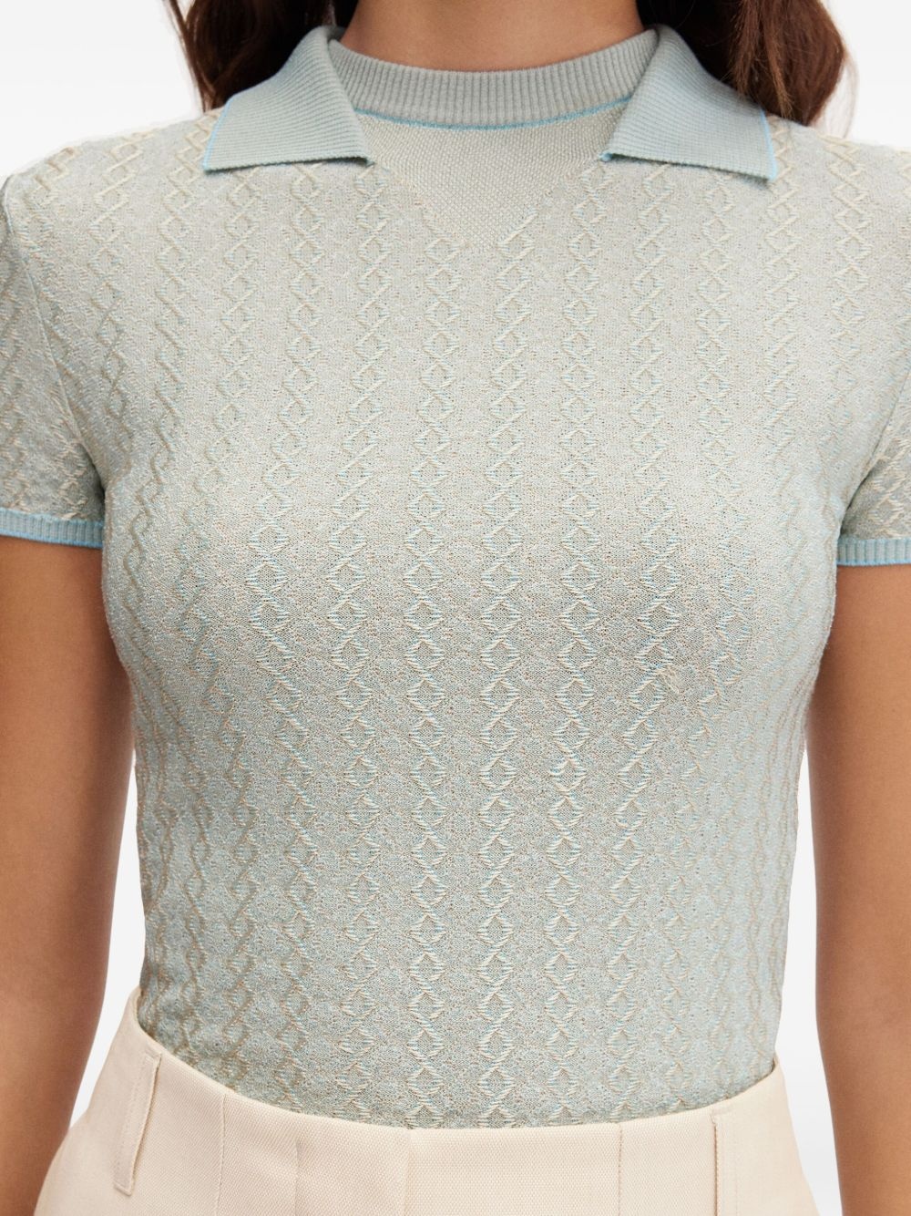 embroidered polo top - 6