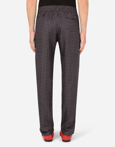 Dolce & Gabbana Silk pajama pants with tie print outlook