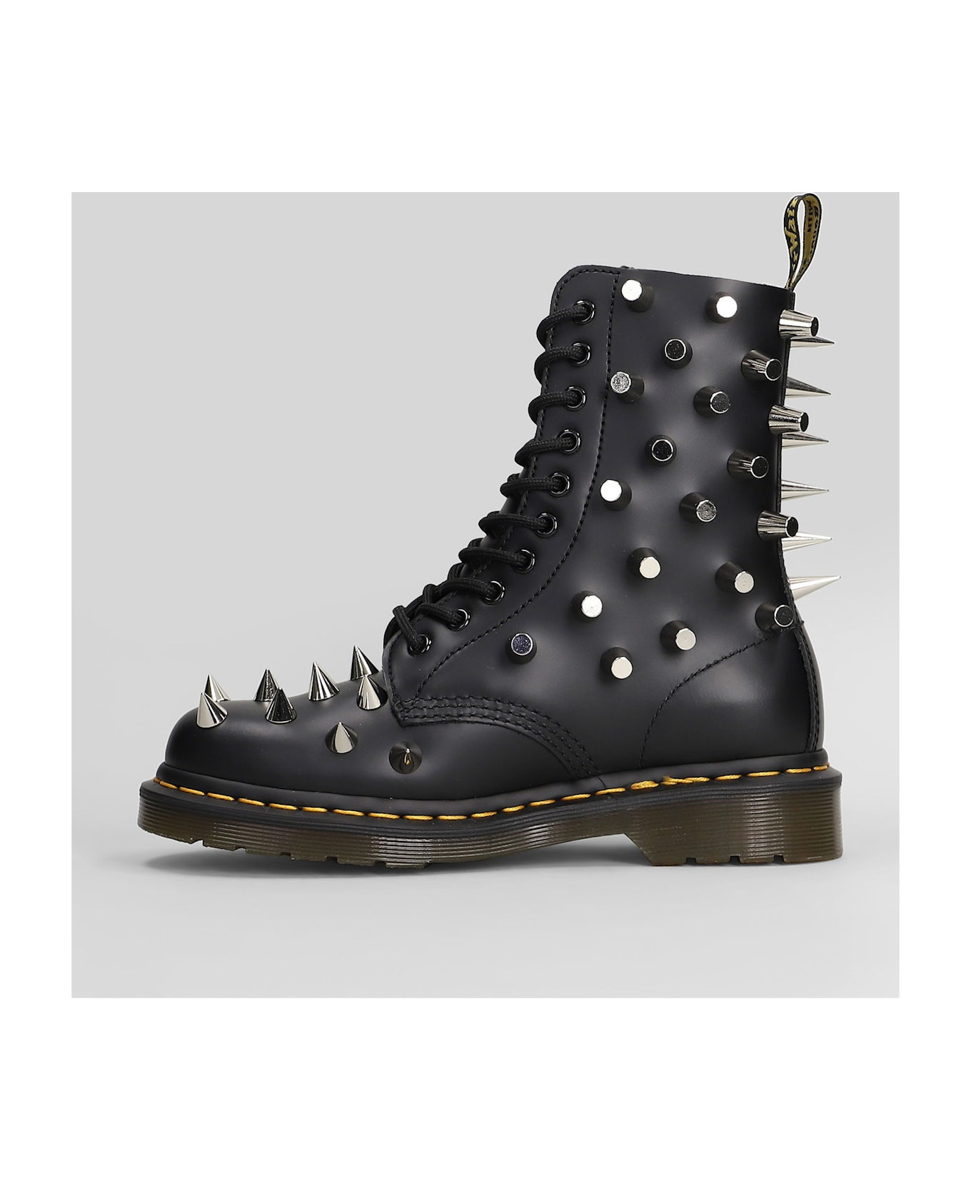 Combat Boots In Black Leather - 3