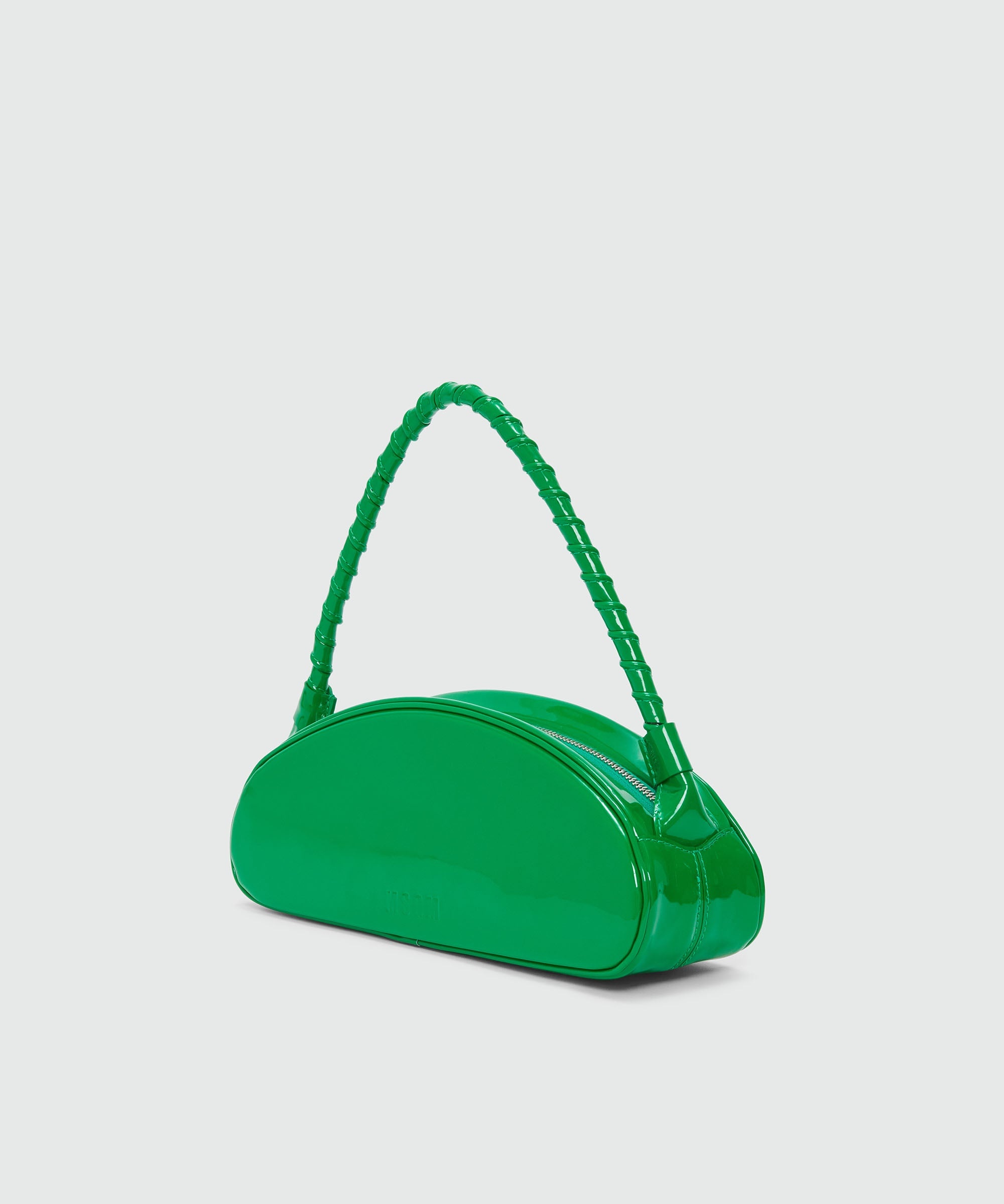 Green patent leather MSGM handbag - 3