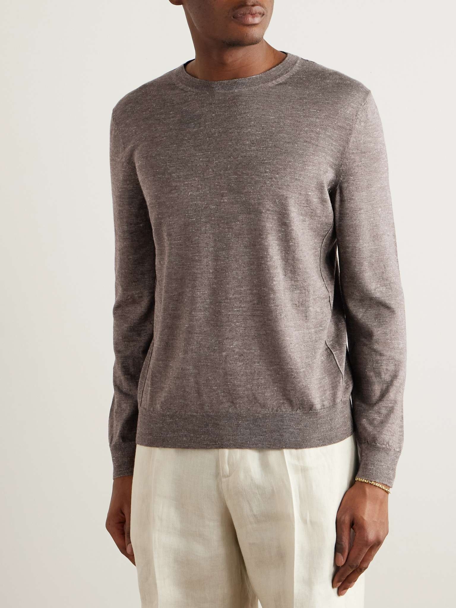 Mulberry Silk, Cashmere and Linen-Blend Sweater - 3