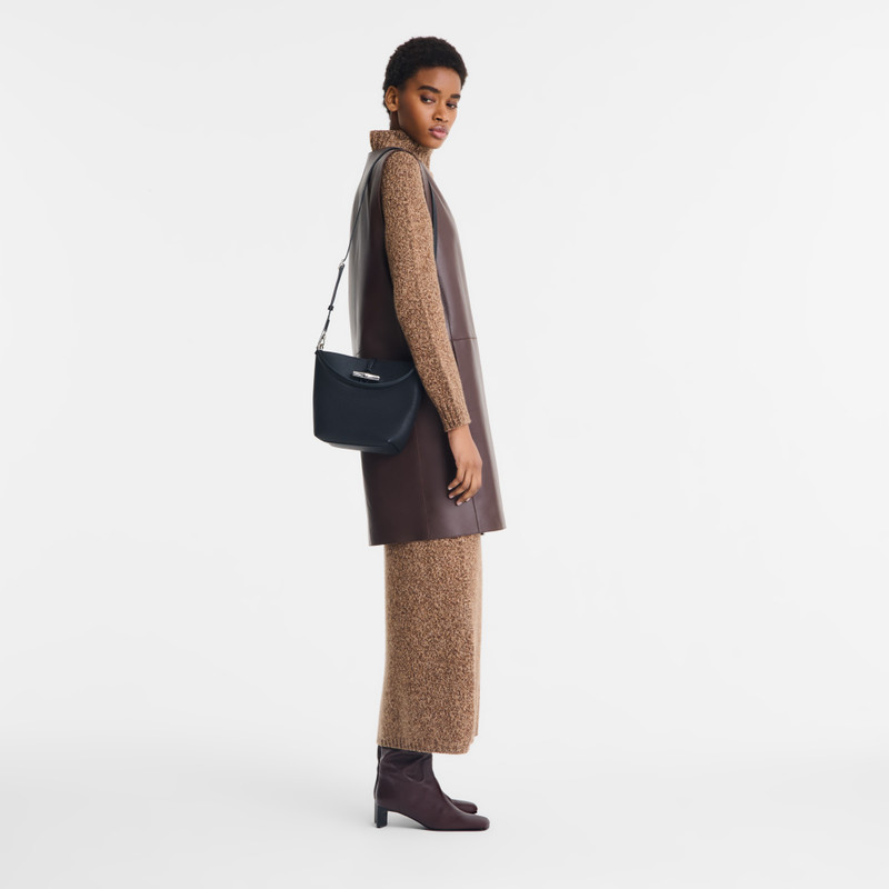 Longchamp Le Roseau XS Bucket bag Black - Leather outlook