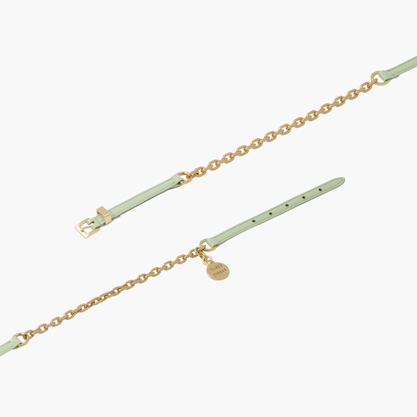 Leather belt with chain - 6