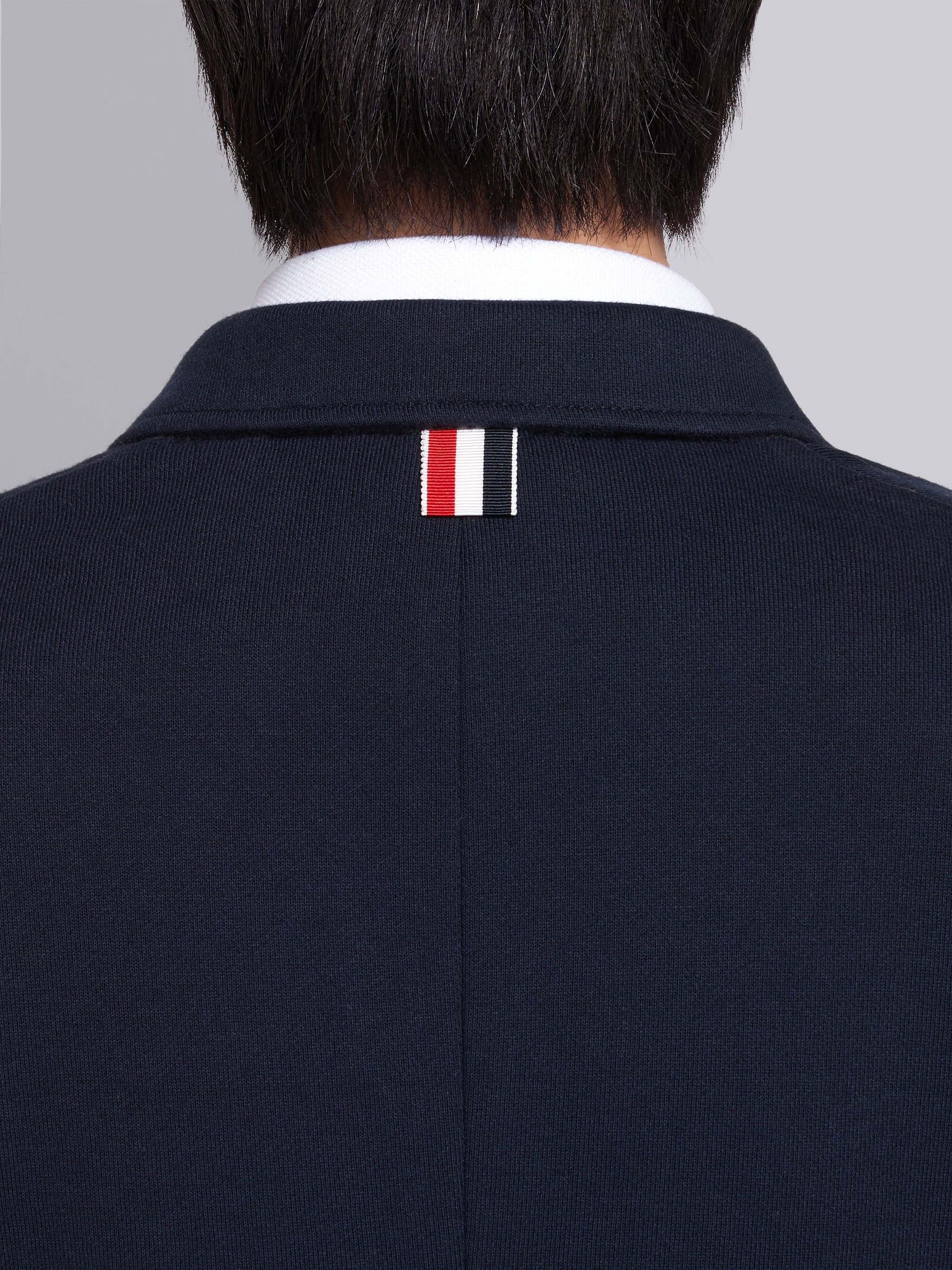 Navy Classic Loop Back Narrow Shoulder 4-Bar Jacket - 5