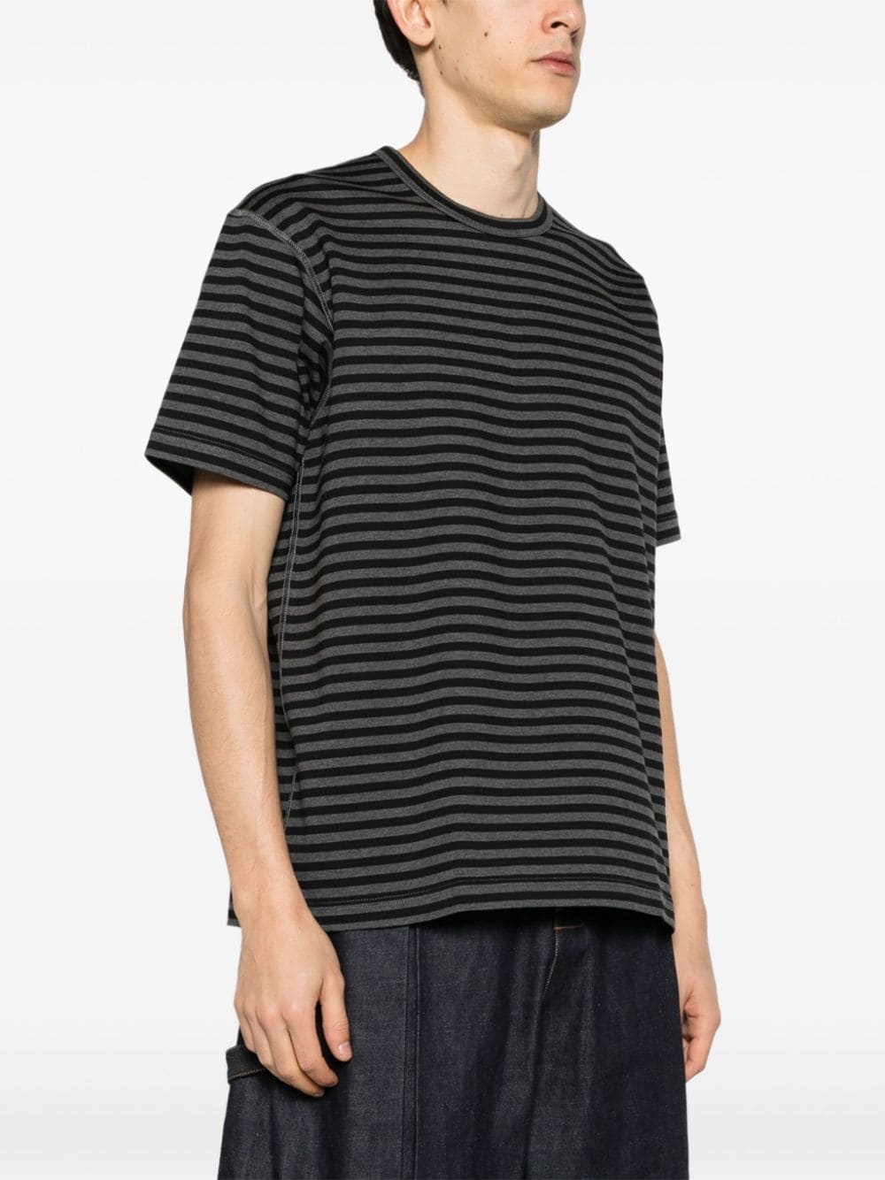 striped jersey T-shirt - 3