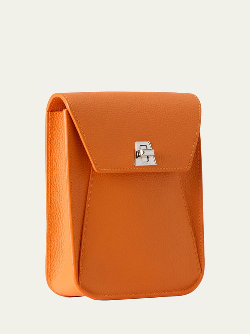 AKRIS Anouk Mini Leather Messenger Bag outlook