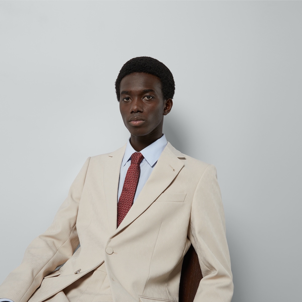 Horsebit silk jacquard tie - 3