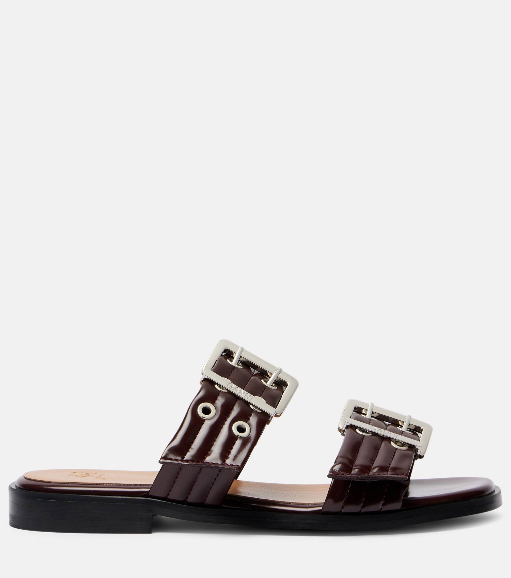 Faux leather sandals - 4