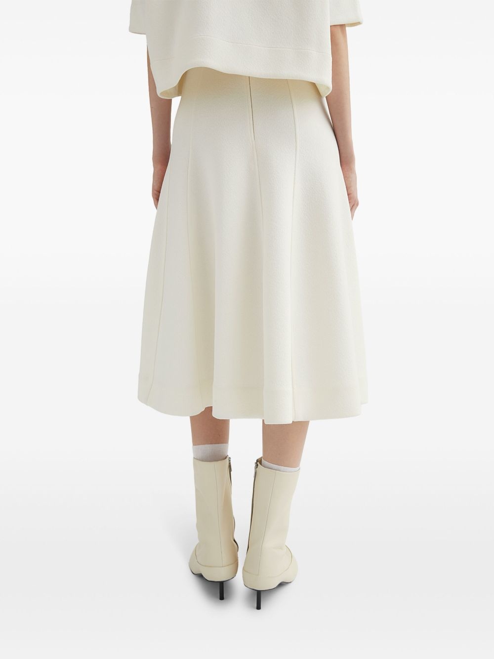panelled flared midi skirt - 4
