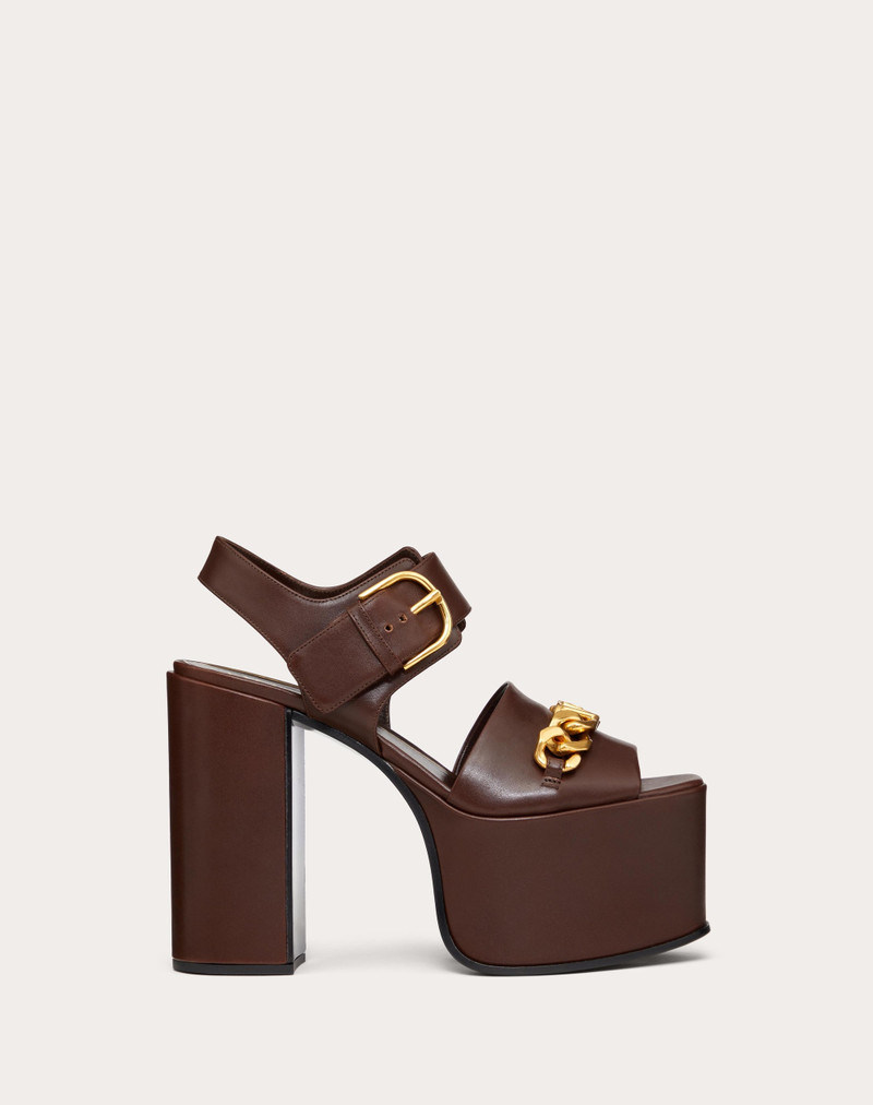 VLOGO CHAIN CALFSKIN PLATFORM SANDAL 130MM - 1