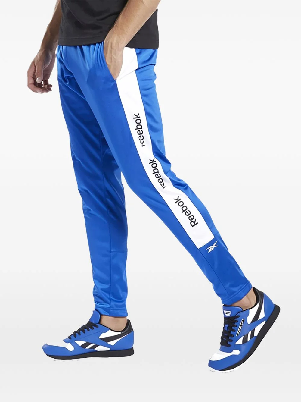 logo-tape track pants - 1