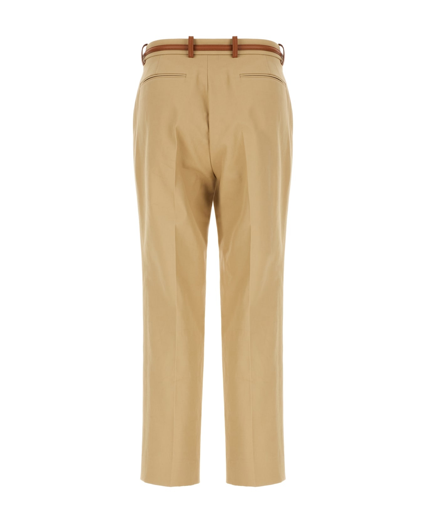 Beige Cotton Pants - 2