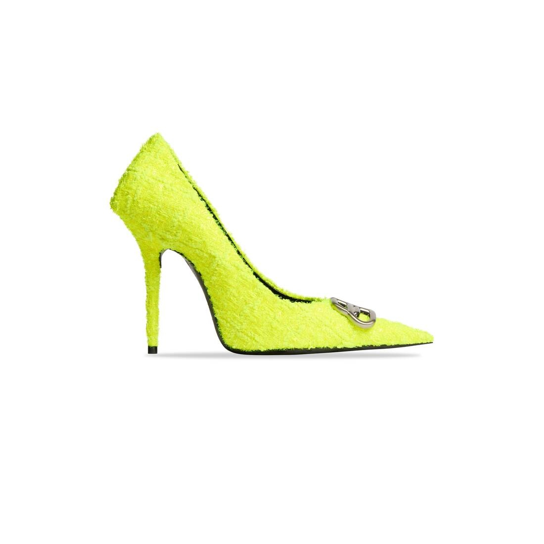 Women's Square Knife Bb 110mm Pump  in Fluo Yellow - 1