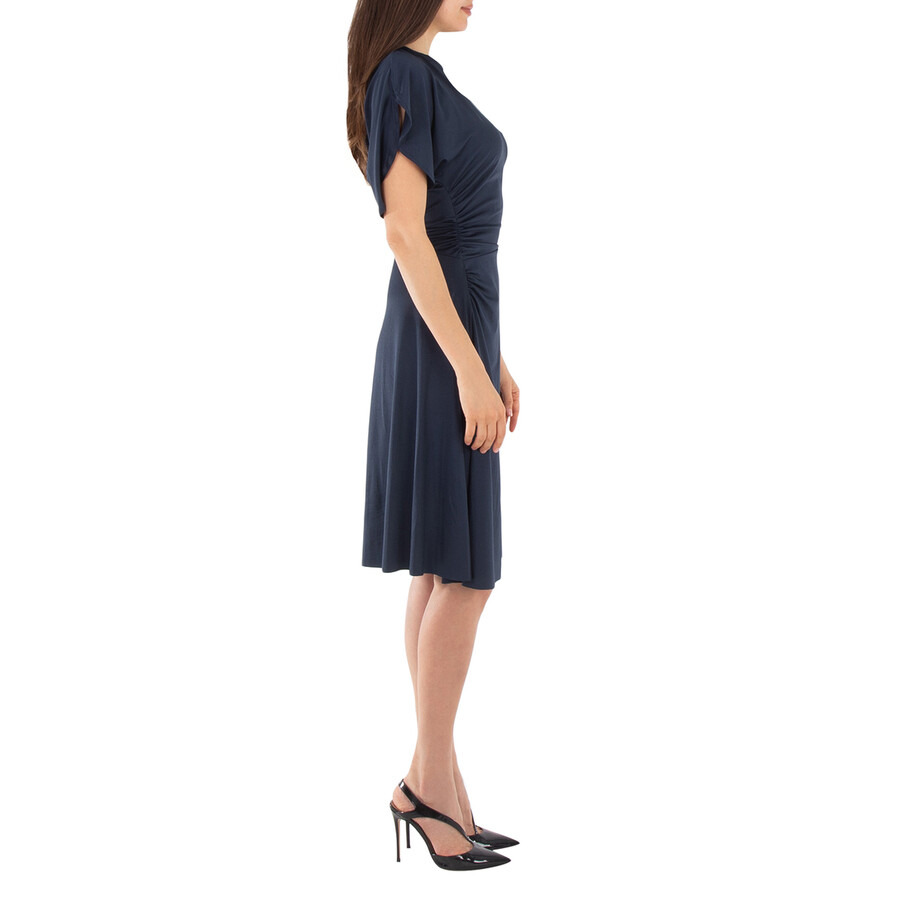 Victoria Beckham Crewneck Gathered Midi Dress - 2