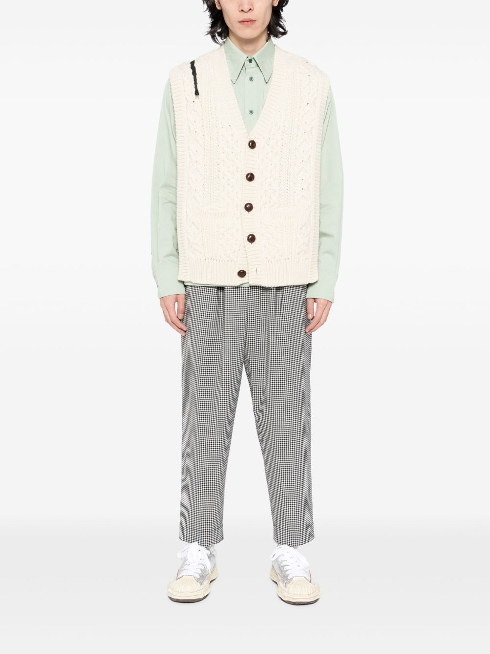 checked print pants - 2