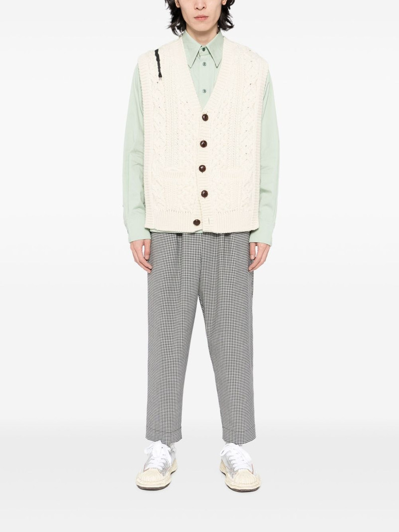 Marni checked print pants outlook