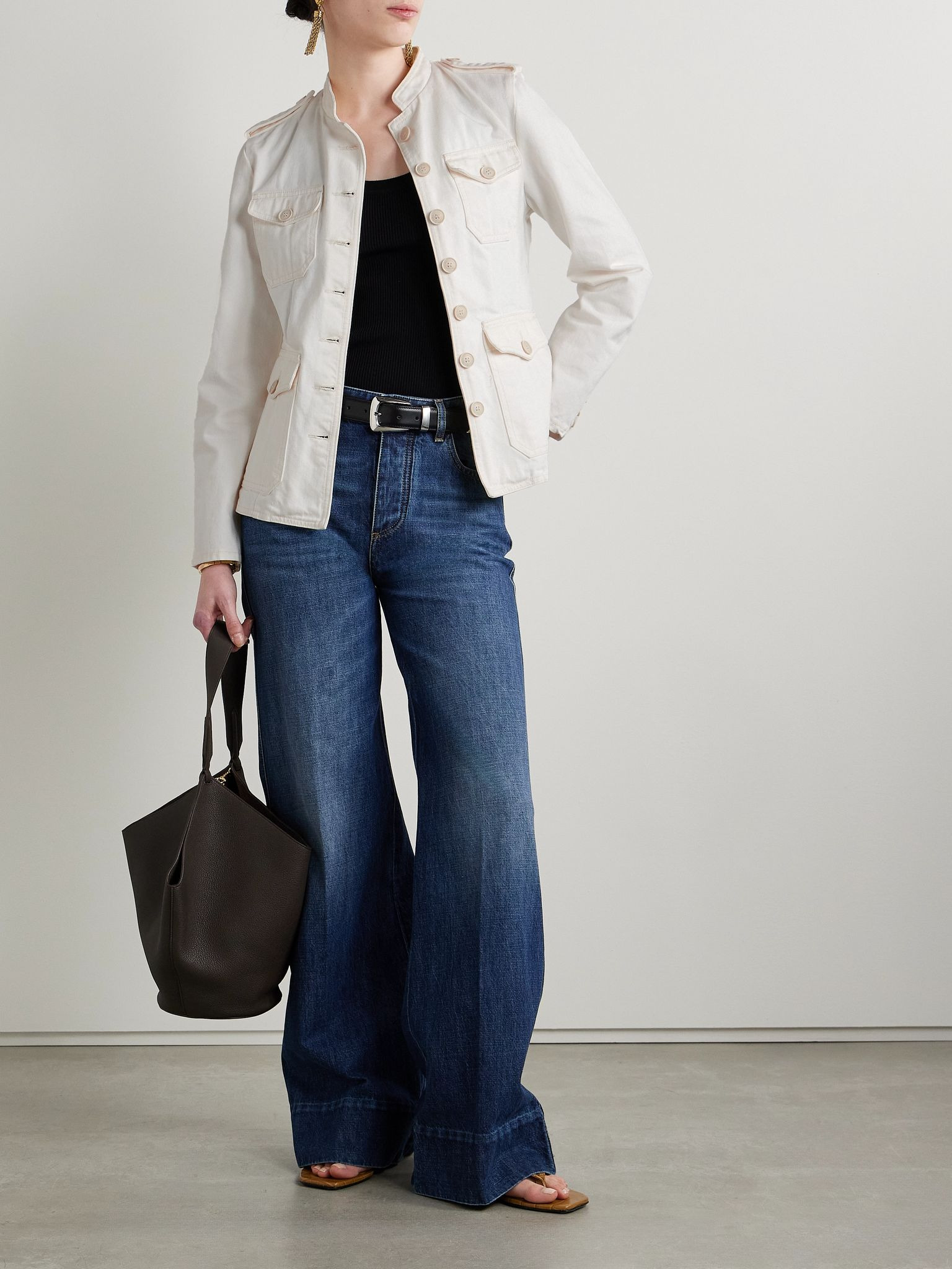 Geraldine denim jacket Cream - 2