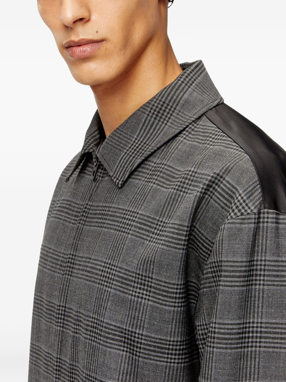 J-Ting checked zip-up shirt jacket - 5