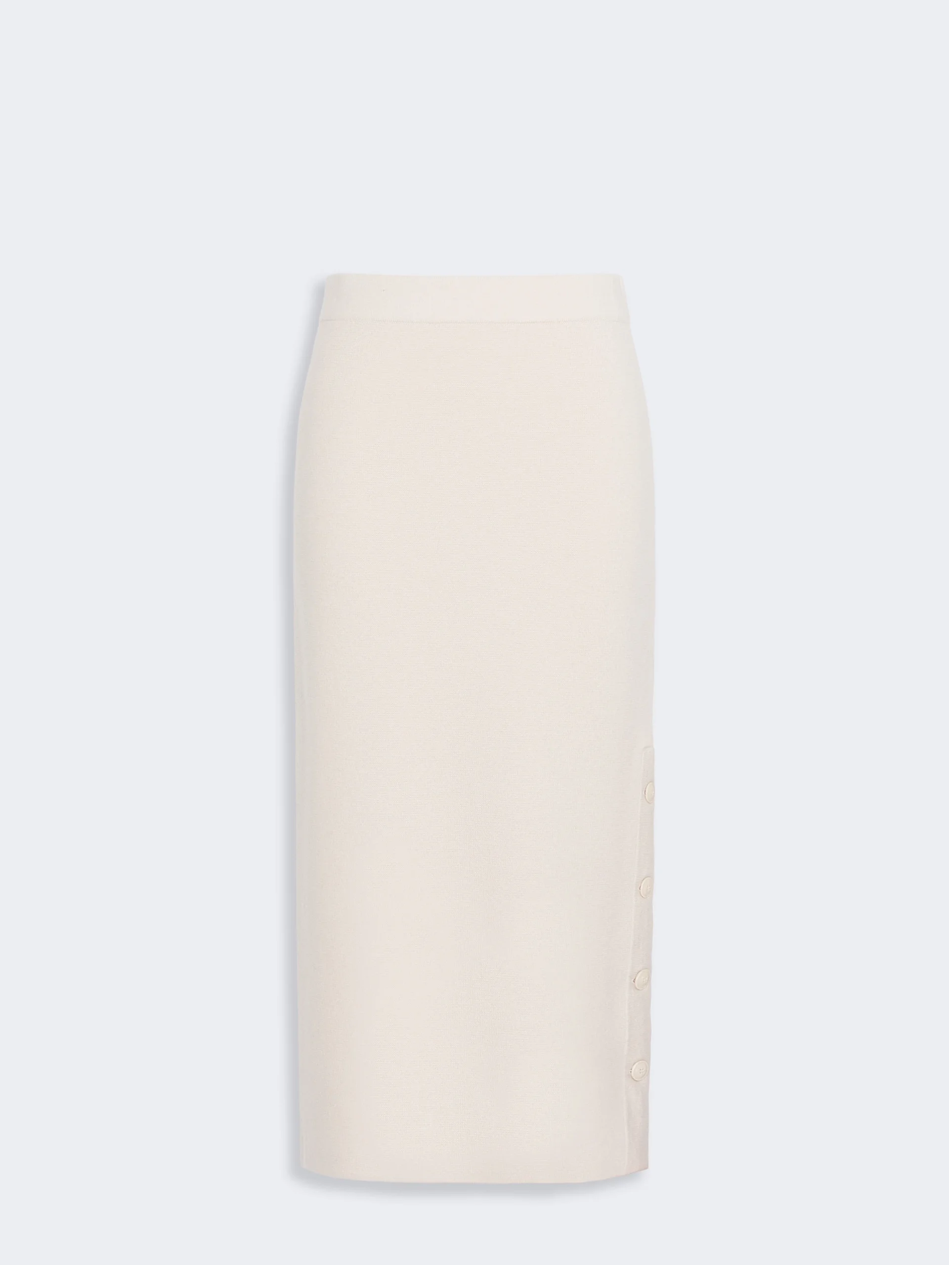 CARBONE Wool and cashmere yarn pencil skirt - BEIGE - 1