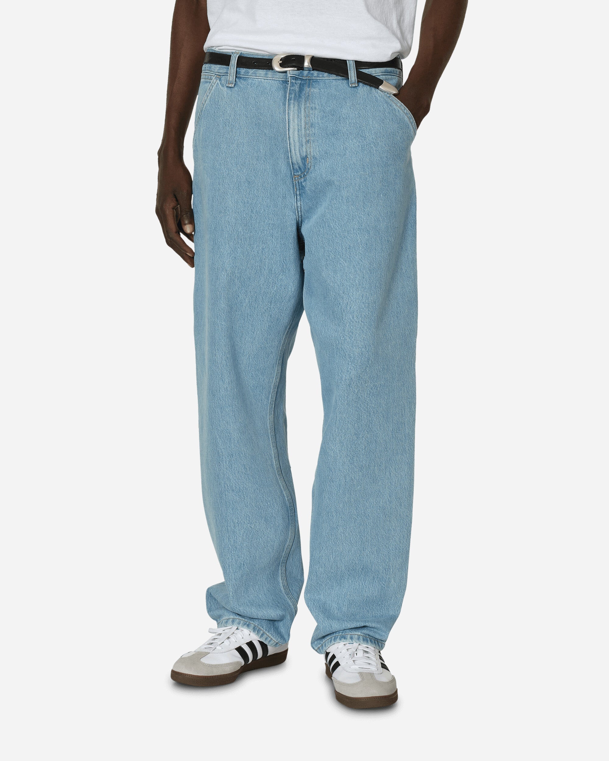 Single Knee Pants Blue (Heavy Stone Bleached) - 1