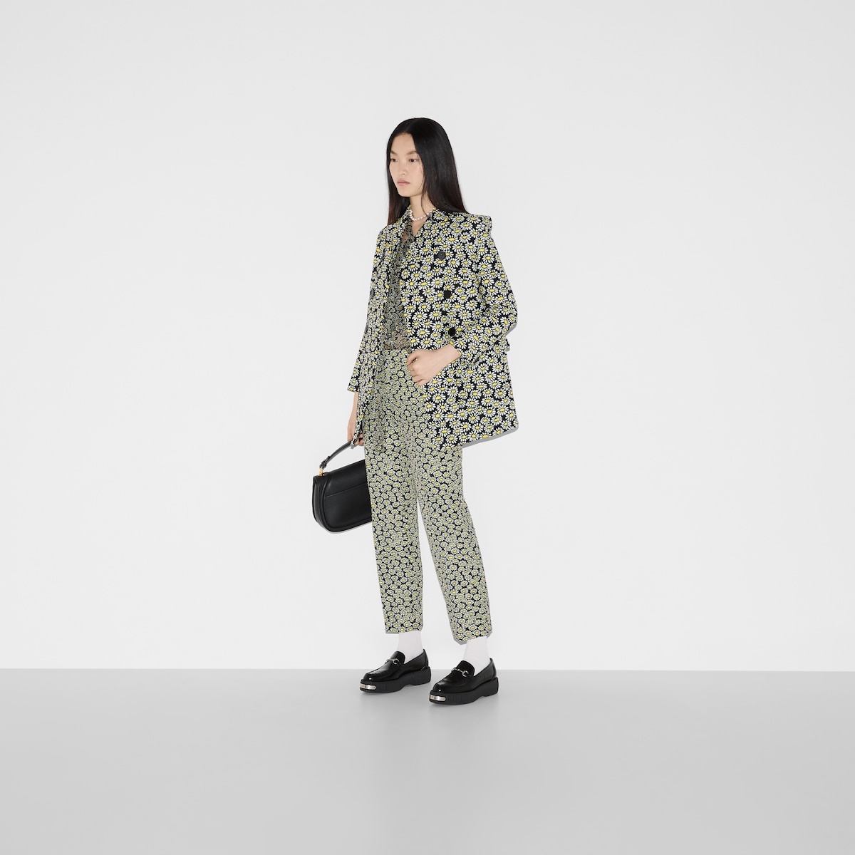 Floral crêpe jacquard pant - 6