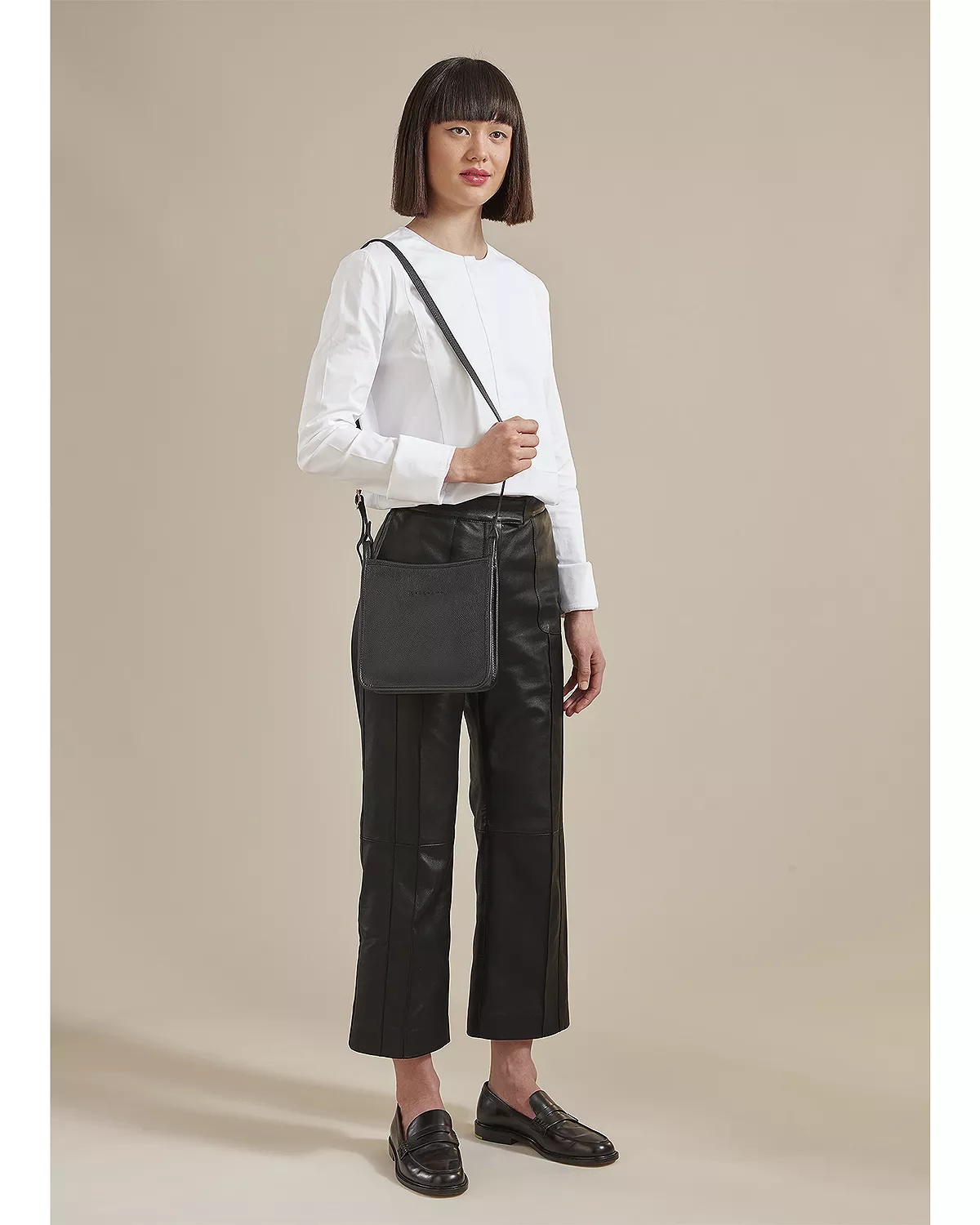 Le Foulonné Small Zip Leather Crossbody - 2