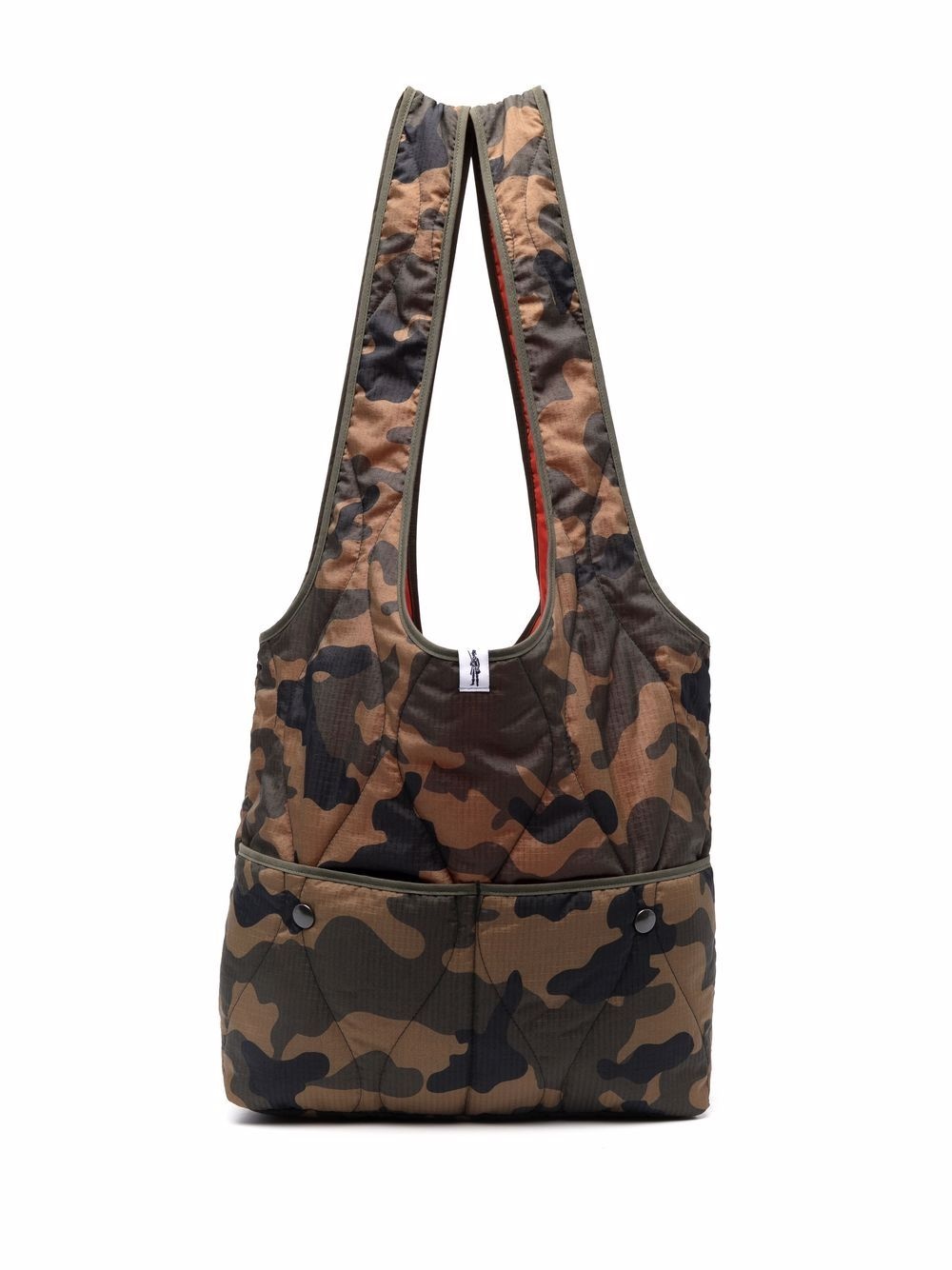 quilted nylon camouflage tote bag - 1