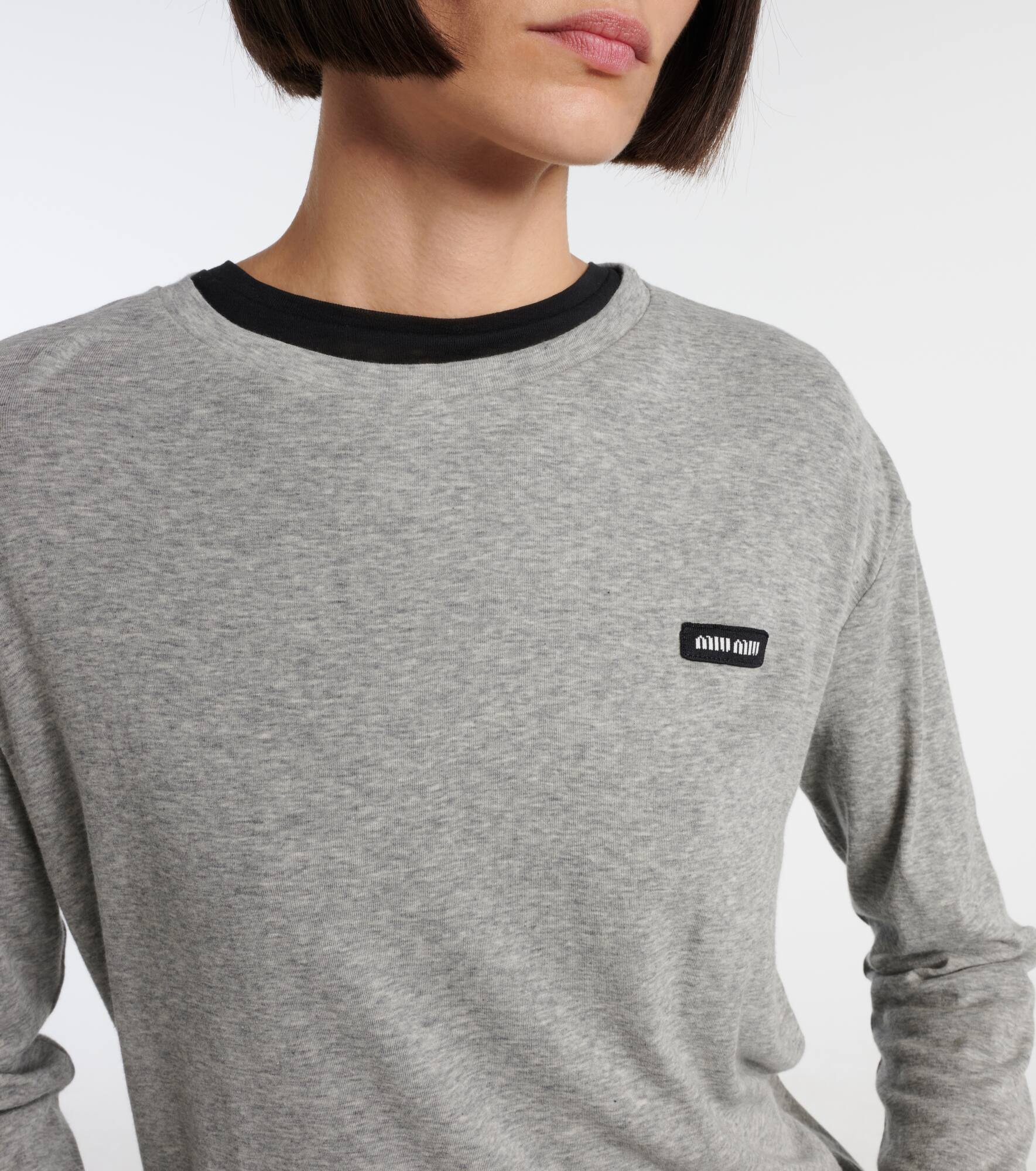 Embroidered cotton jersey T-shirt - 4