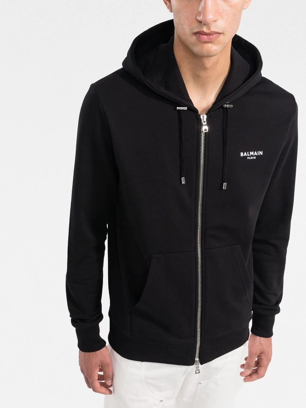 logo-print zipped hoodie - 3