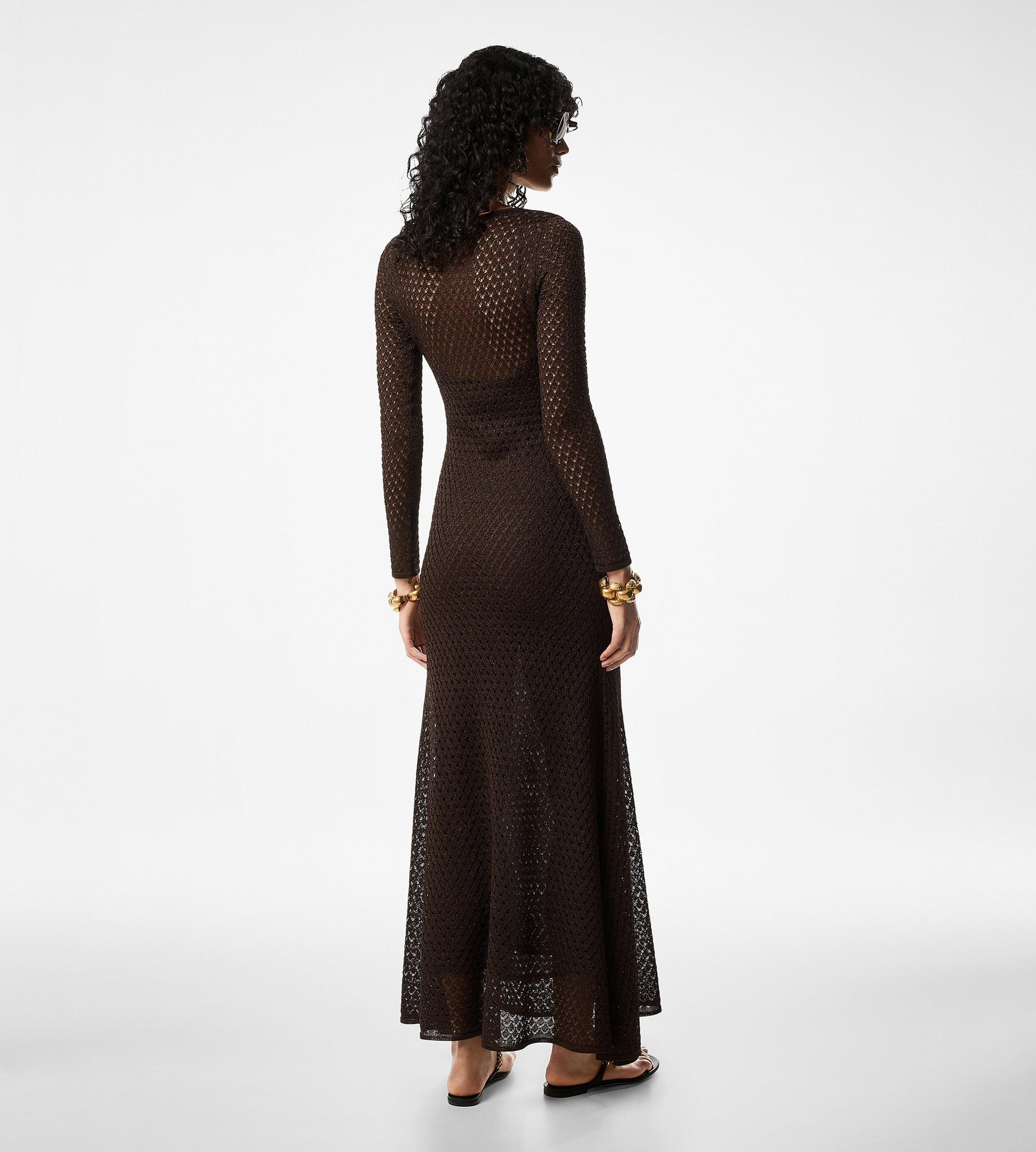 OPENWORK LUREX SCOOP NECK MAXI DRESS - 4