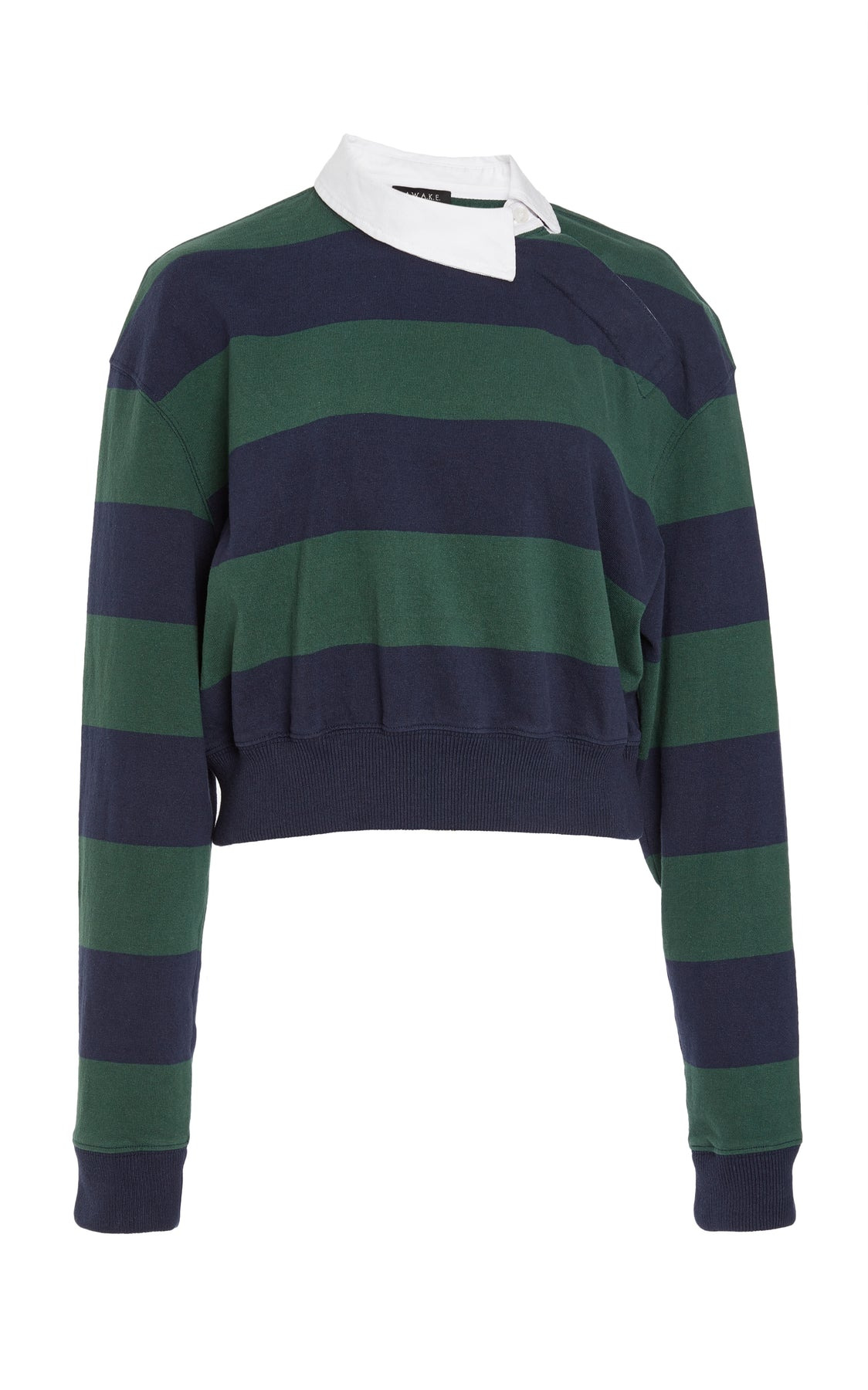 TWISTED COLLAR RUGBY JERSEY EMERALD GREEN NAVY - 8
