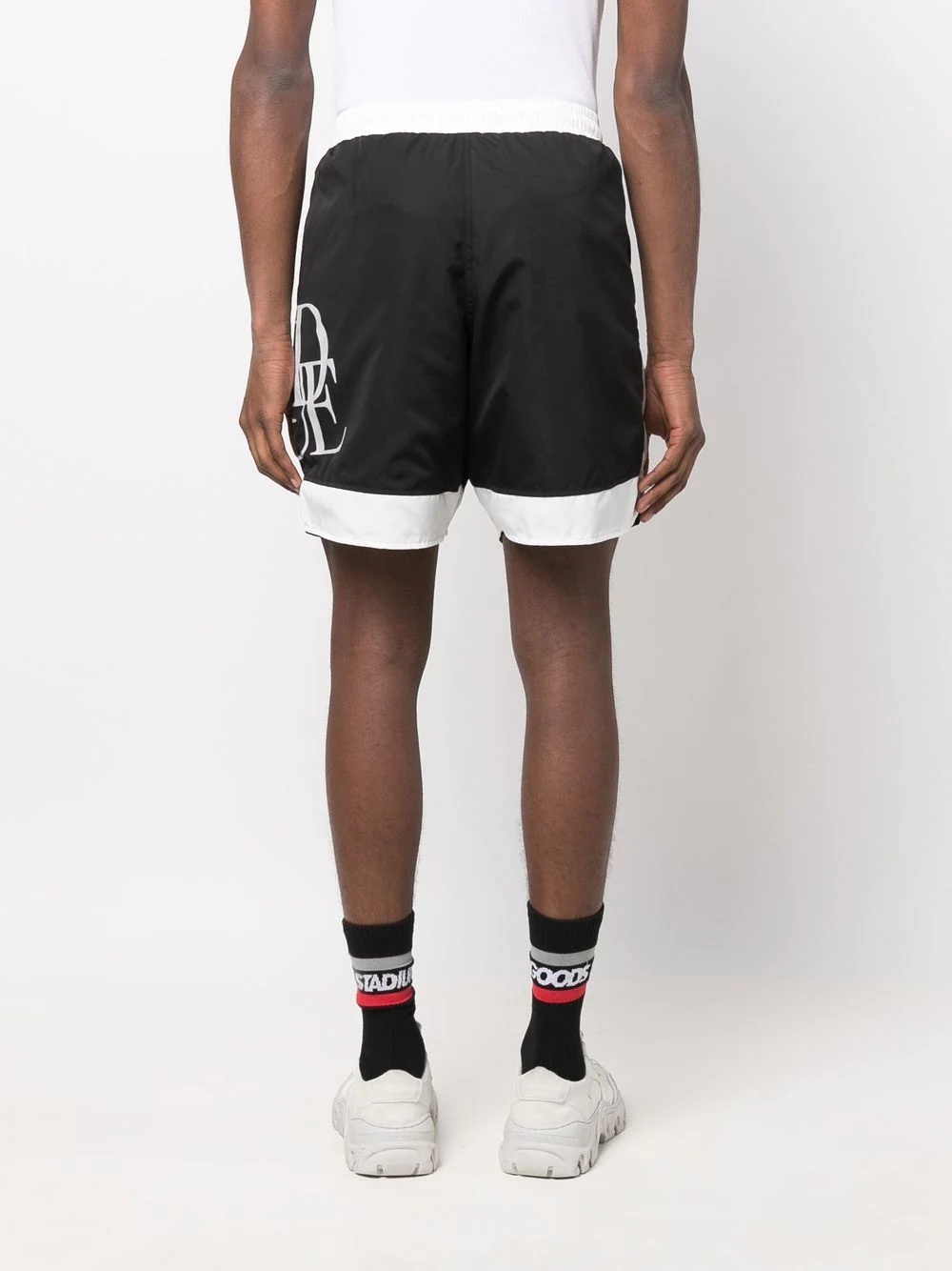 logo-print track shorts - 4