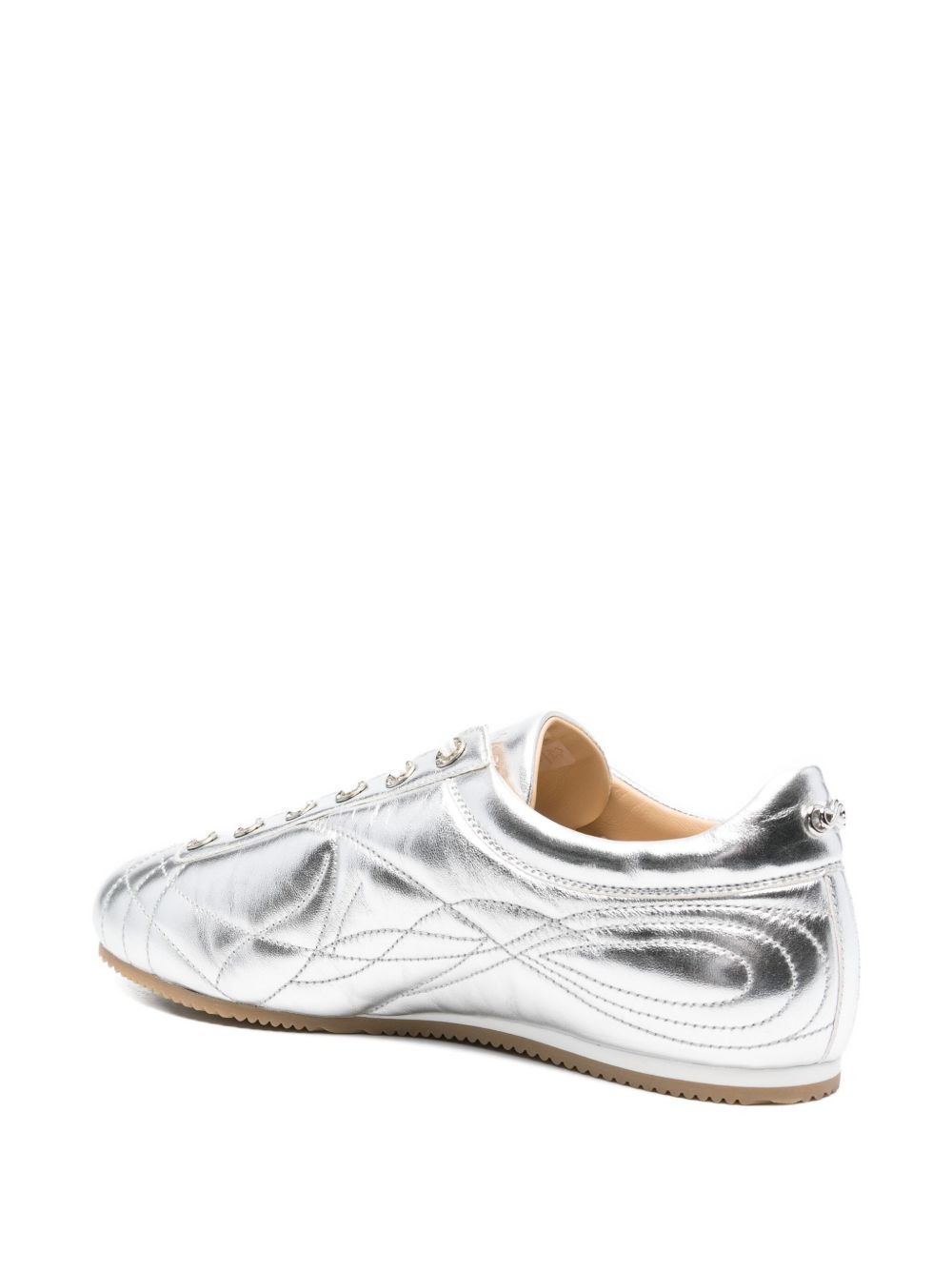 quilted leather sneakers - 3