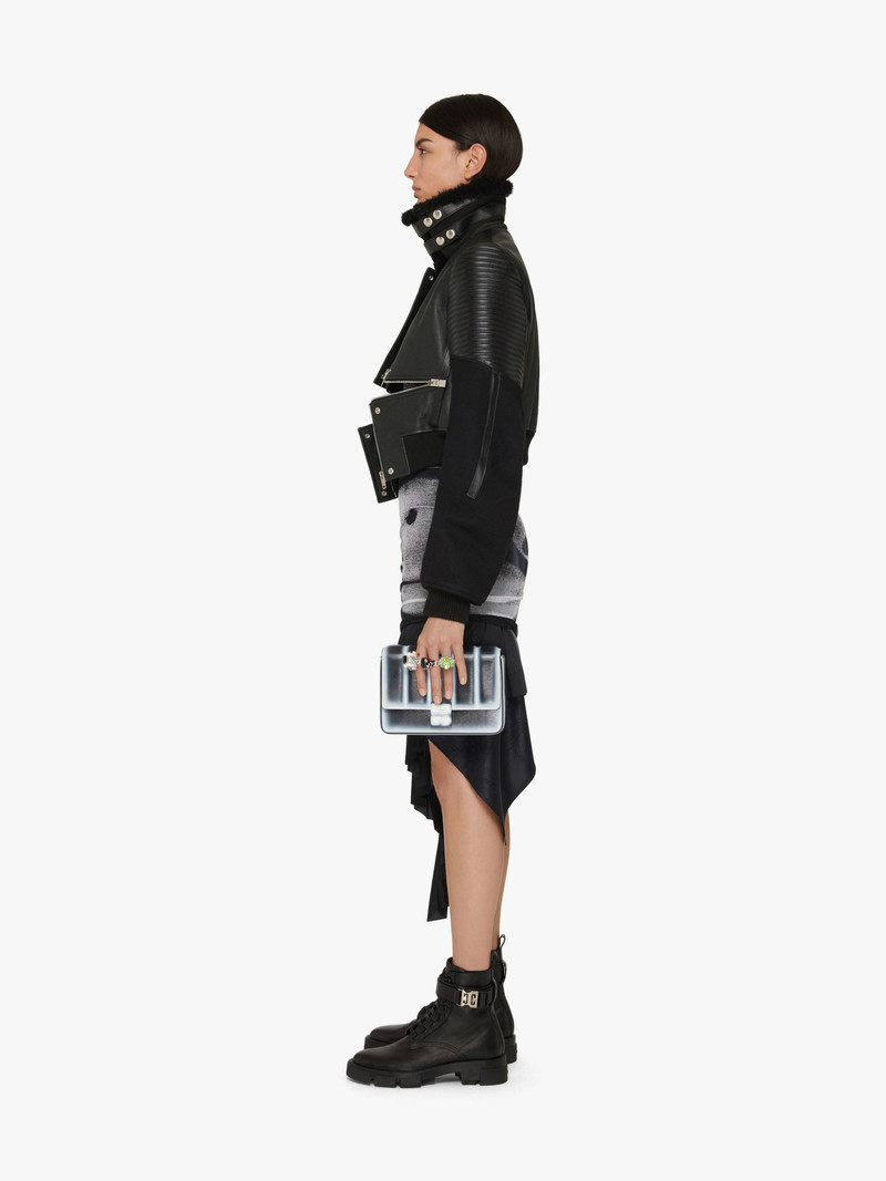 BIKER JACKET IN LEATHER WITH METALLIC DETAILS 3