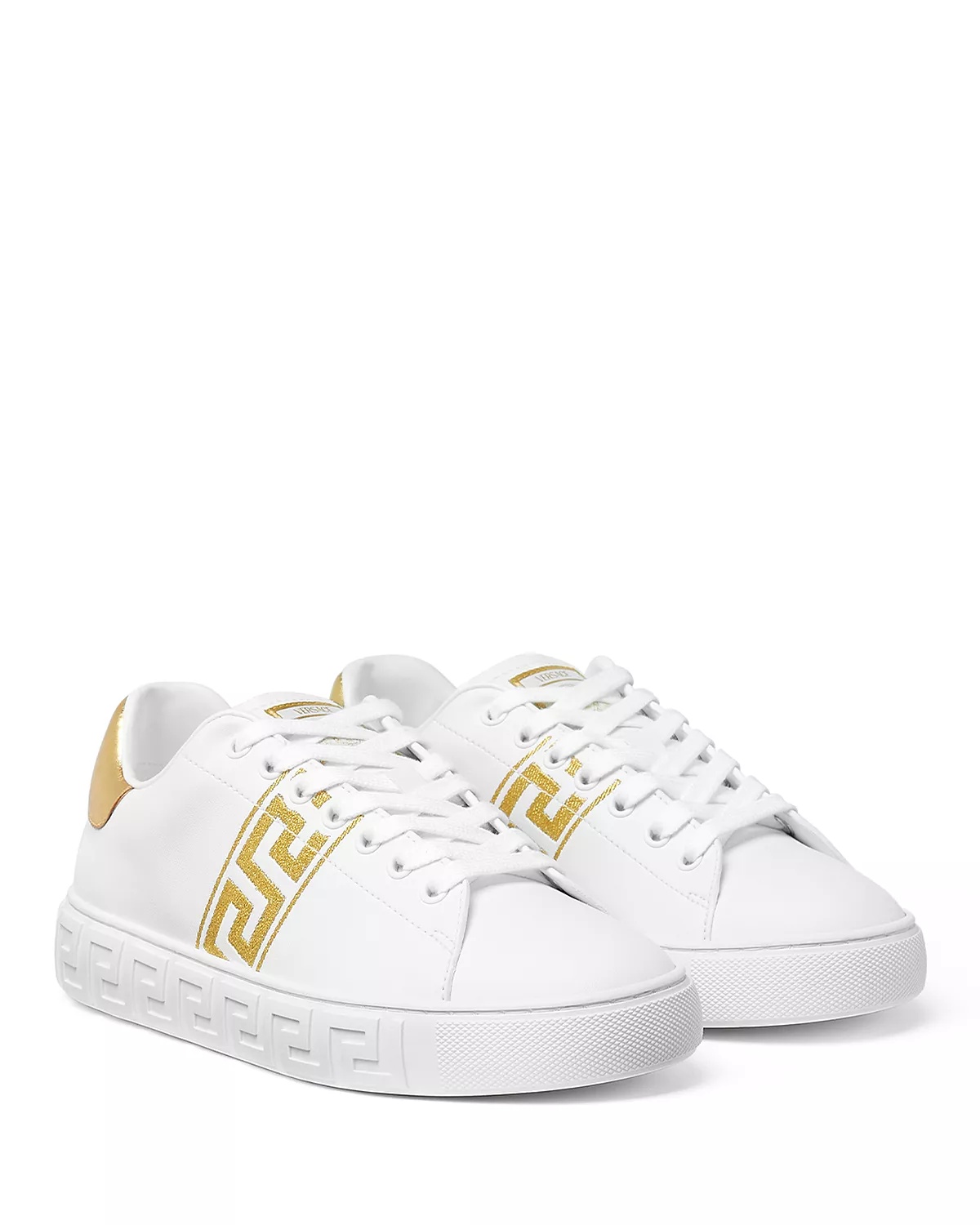 Women's Embroidered Lace Up Sneakers - 1