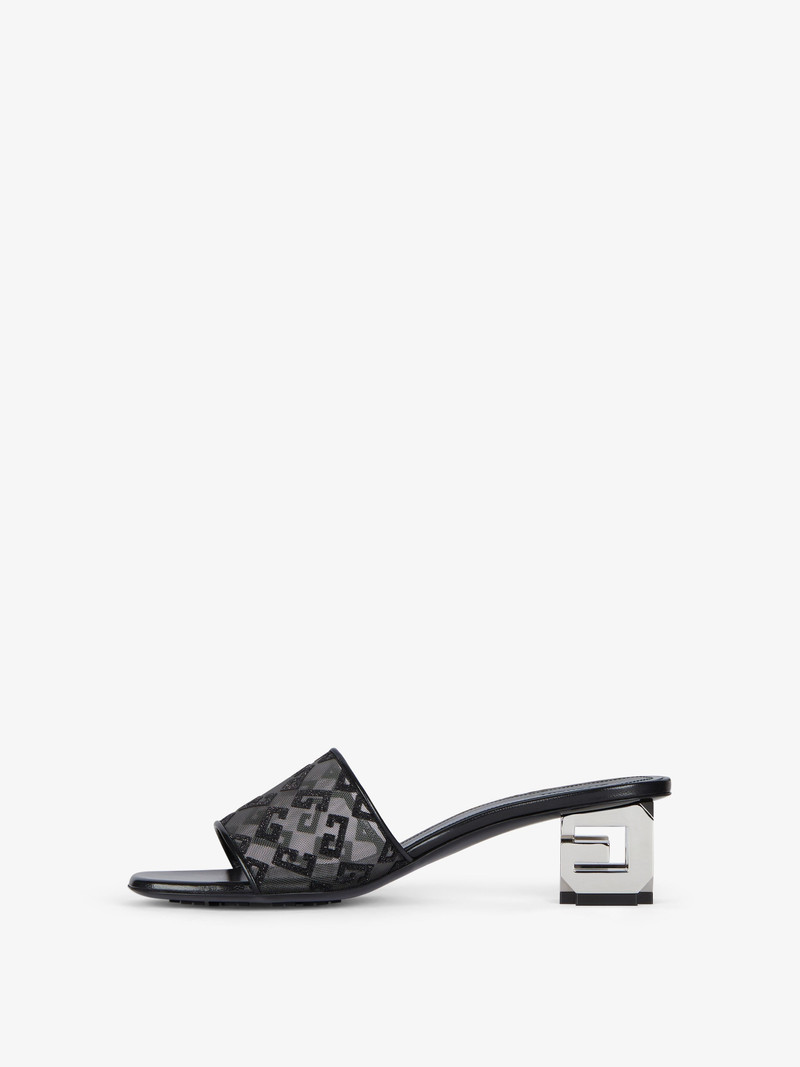 Givenchy G CUBE MULES IN MONOGRAM 72 MESH WITH LUREX outlook