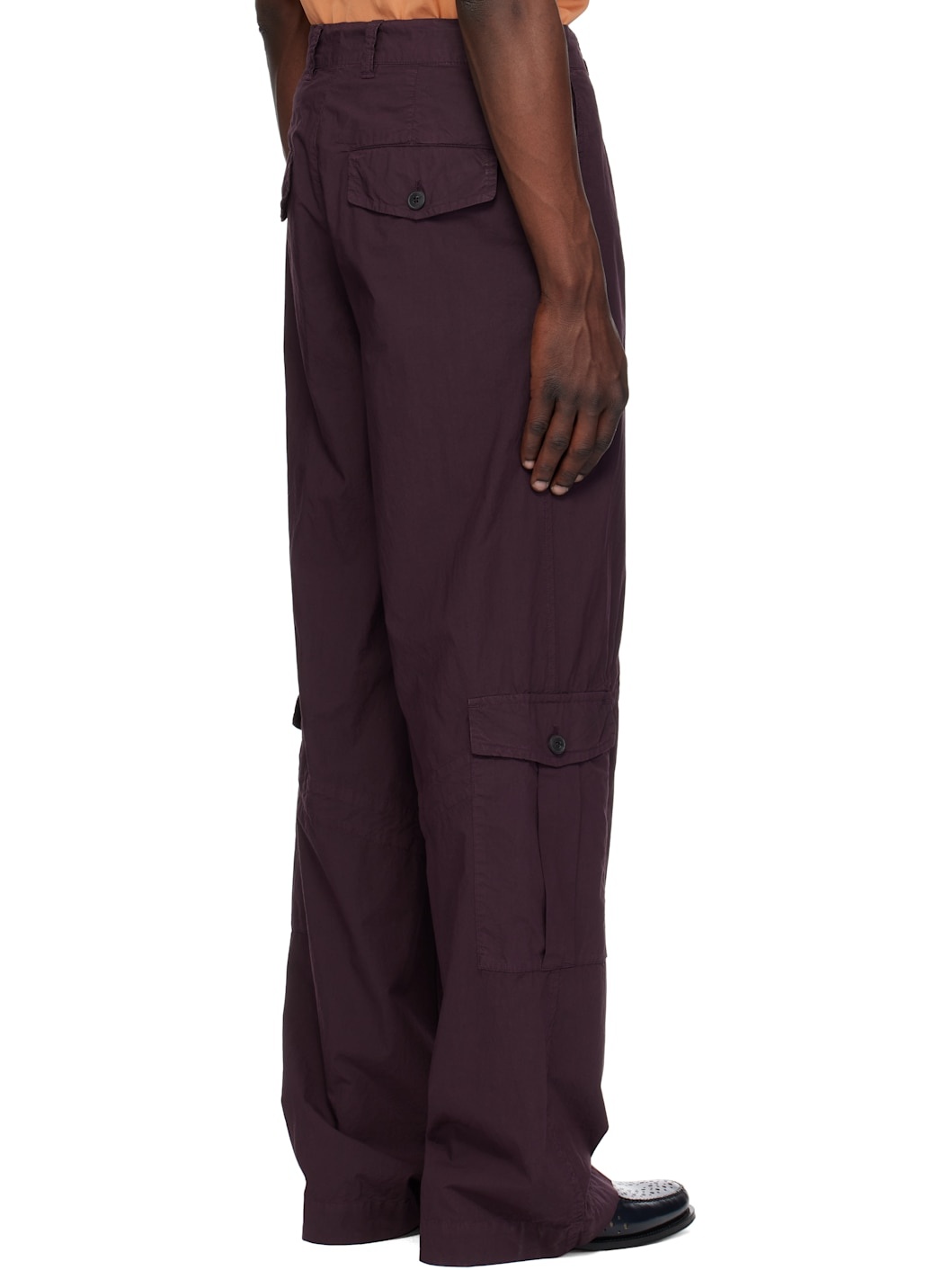 Purple Loose Overdyed Cargo Pants - 3